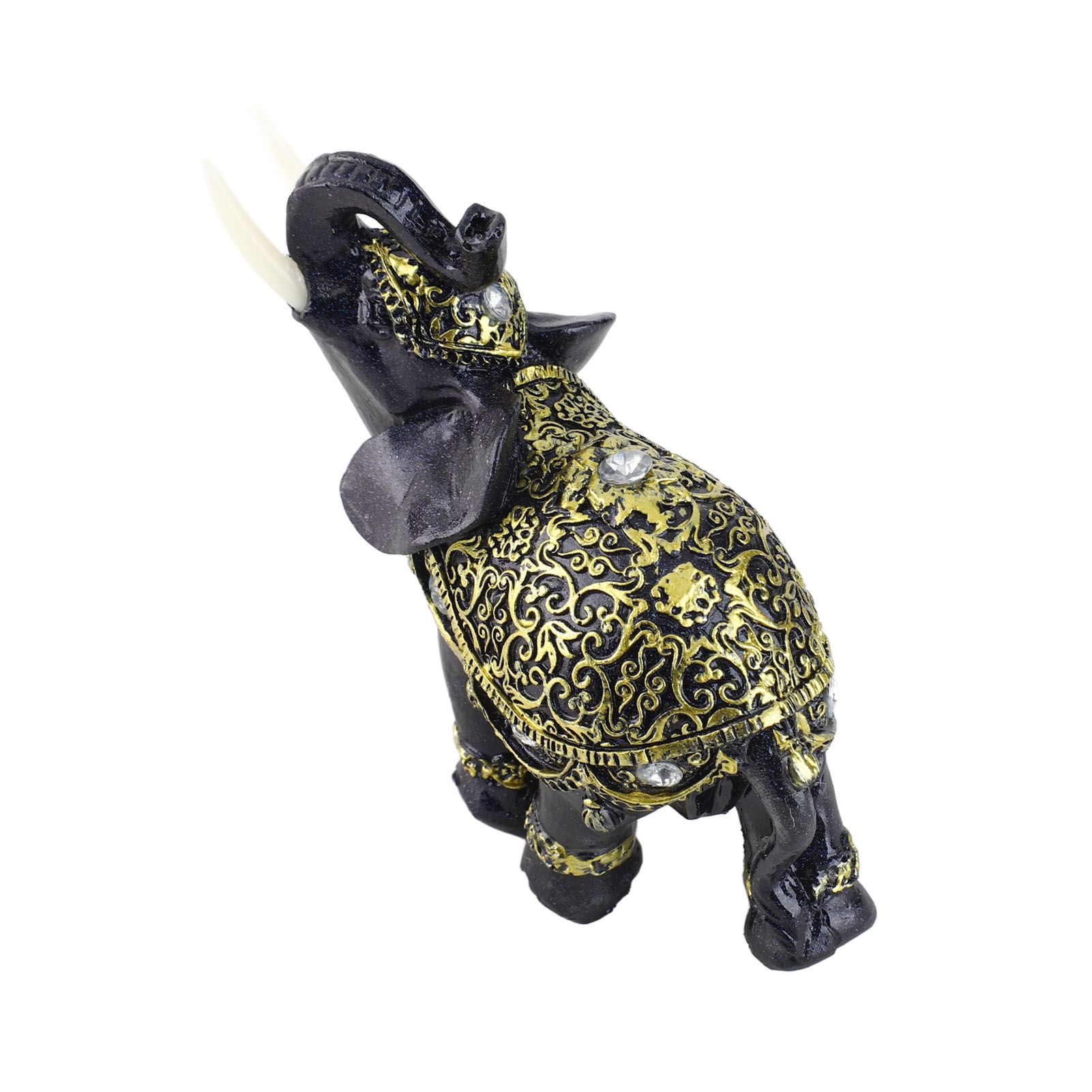 Elephant Figurine Resin Feng Shui Wealth Lucky Elephant Statue Decorative view 9