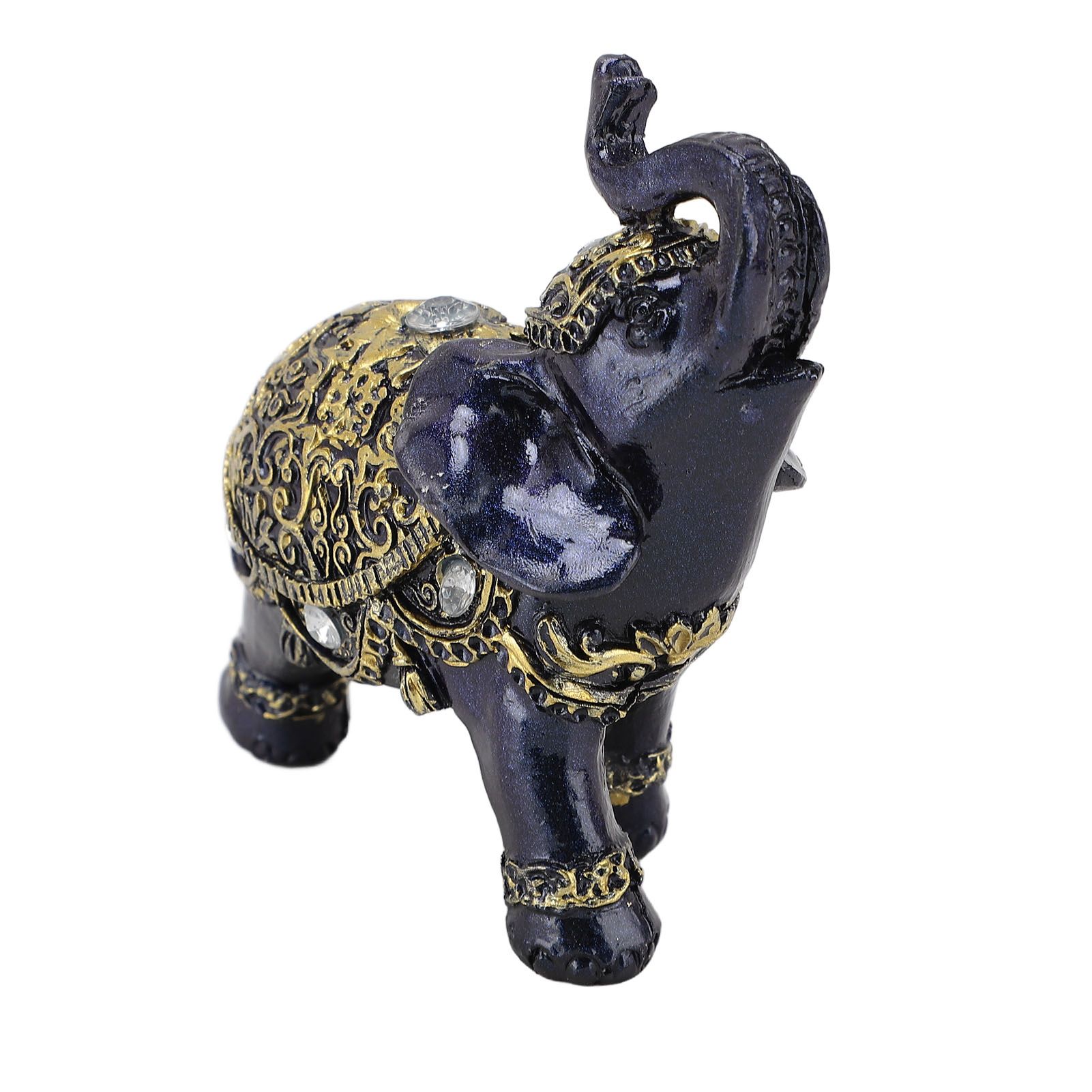 Elephant Figurine Resin Feng Shui Wealth Lucky Elephant Statue Decorative view 10