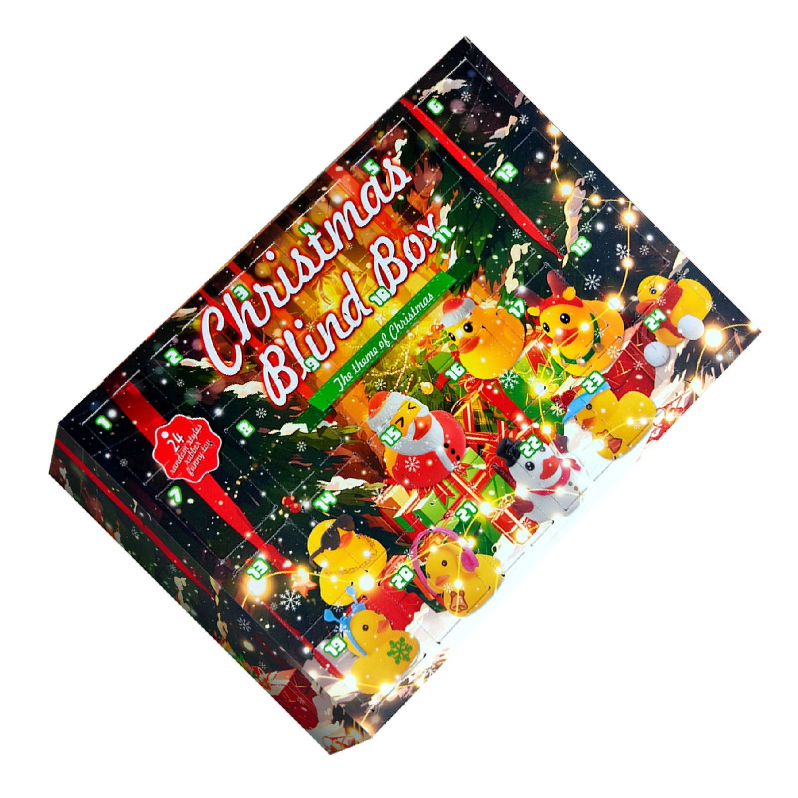Xmas Advent Calendar Blind Box Yellow Cute Duck Xmas Countdown Calendar for view 6