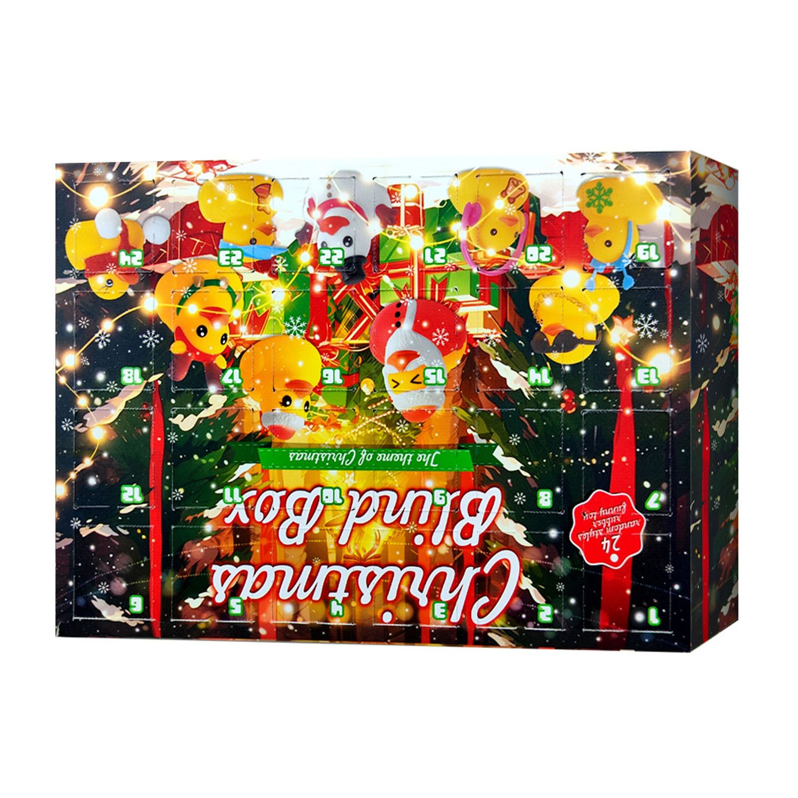 Xmas Advent Calendar Blind Box Yellow Cute Duck Xmas Countdown Calendar for view 8