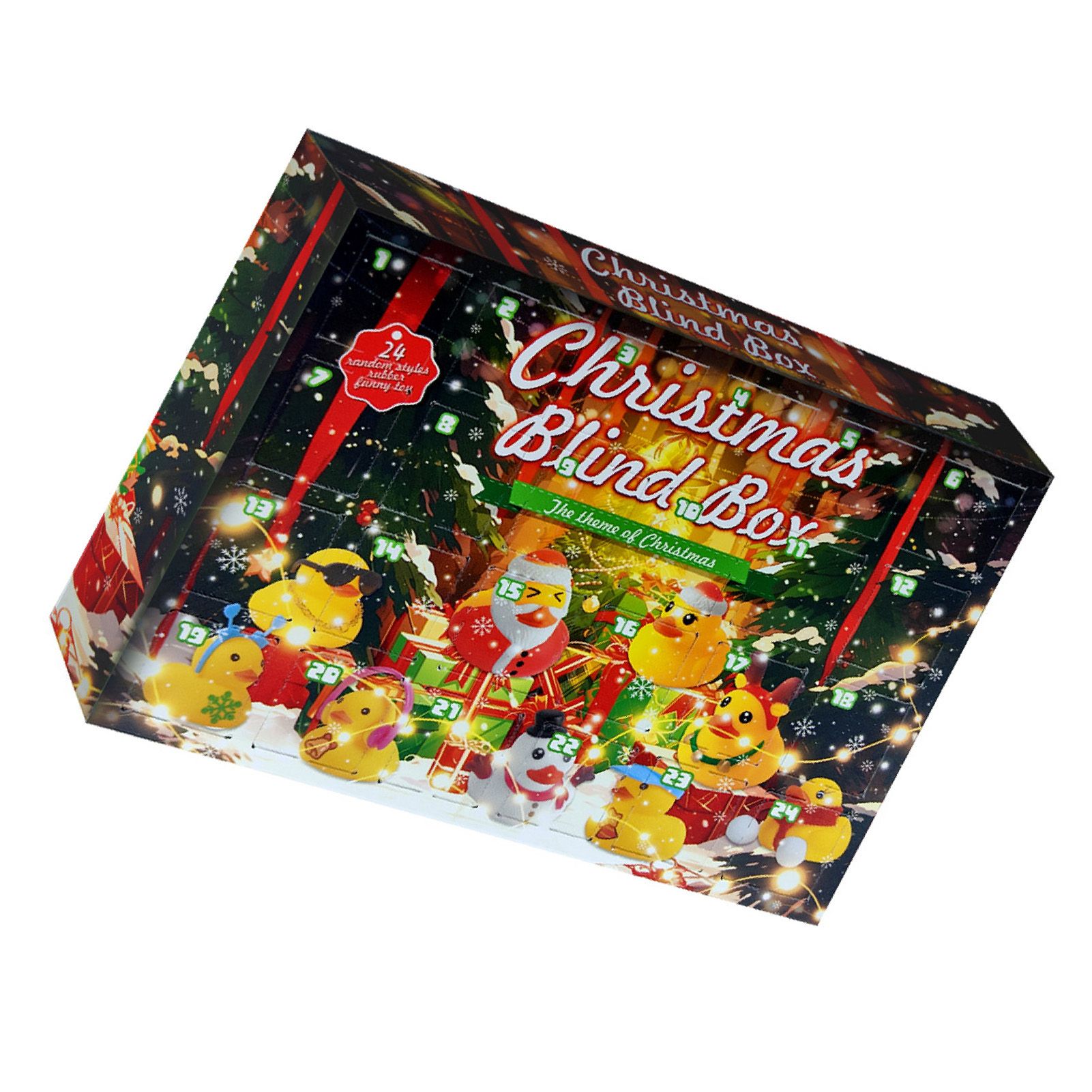 Xmas Advent Calendar Blind Box Yellow Cute Duck Xmas Countdown Calendar for view 10