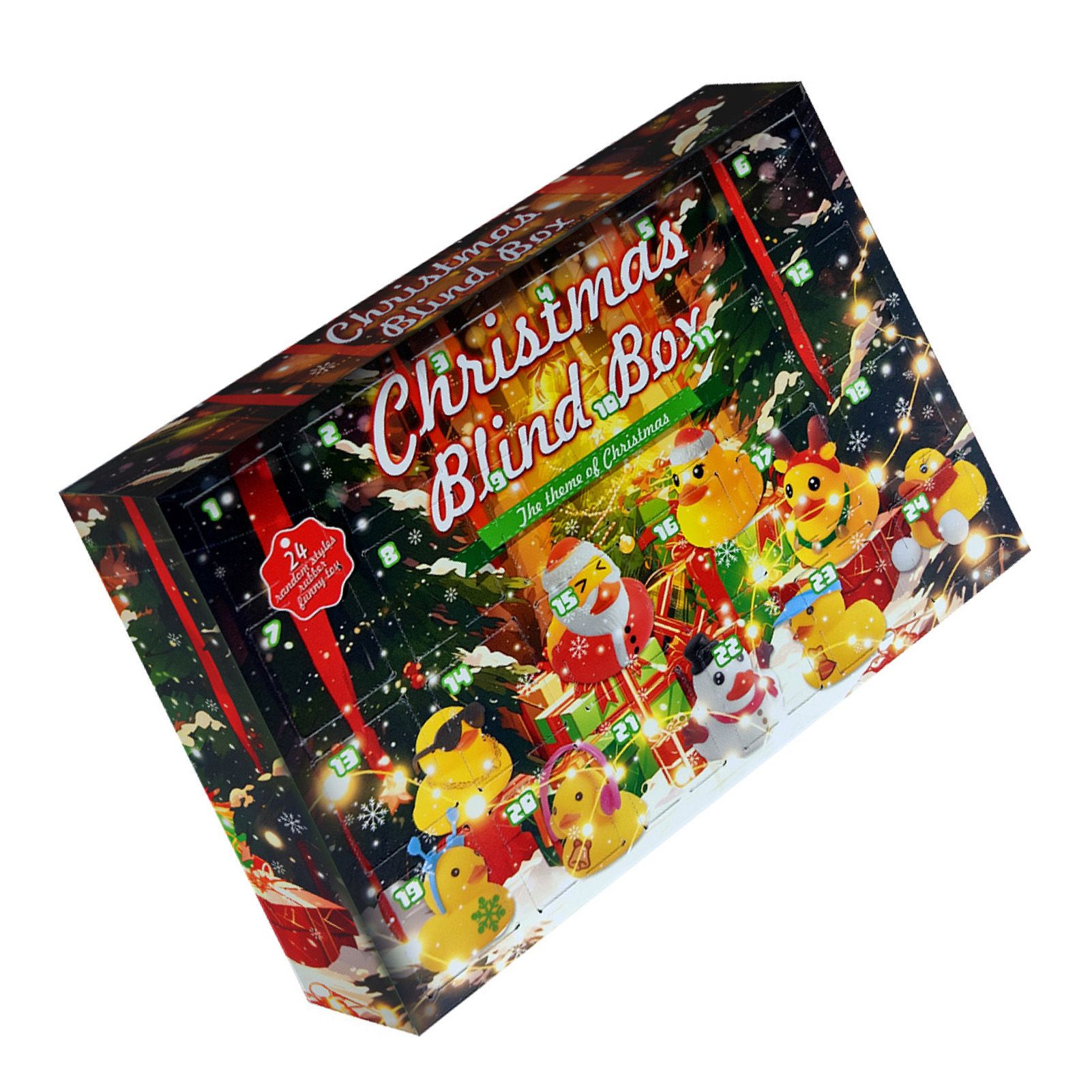 Xmas Advent Calendar Blind Box Yellow Cute Duck Xmas Countdown Calendar for view 11