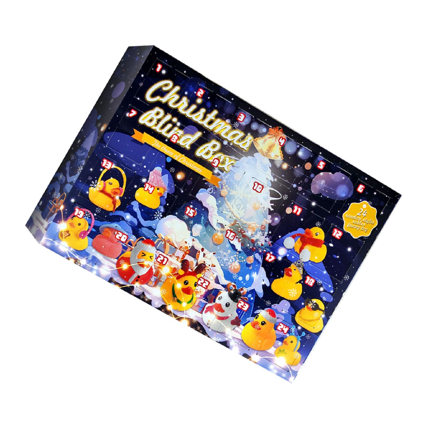 Xmas Advent Calendar Blind Box Yellow Cute Duck Xmas Countdown Calendar for view 5