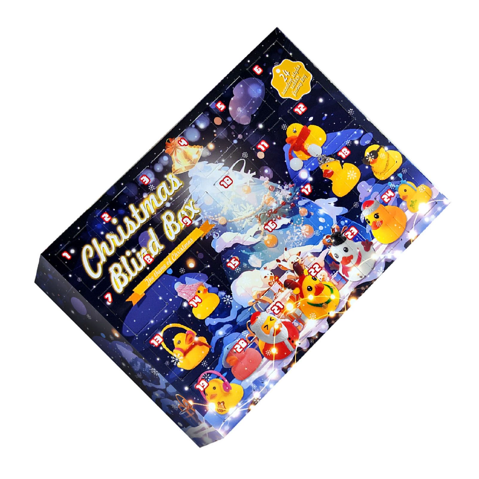 Xmas Advent Calendar Blind Box Yellow Cute Duck Xmas Countdown Calendar for view 6