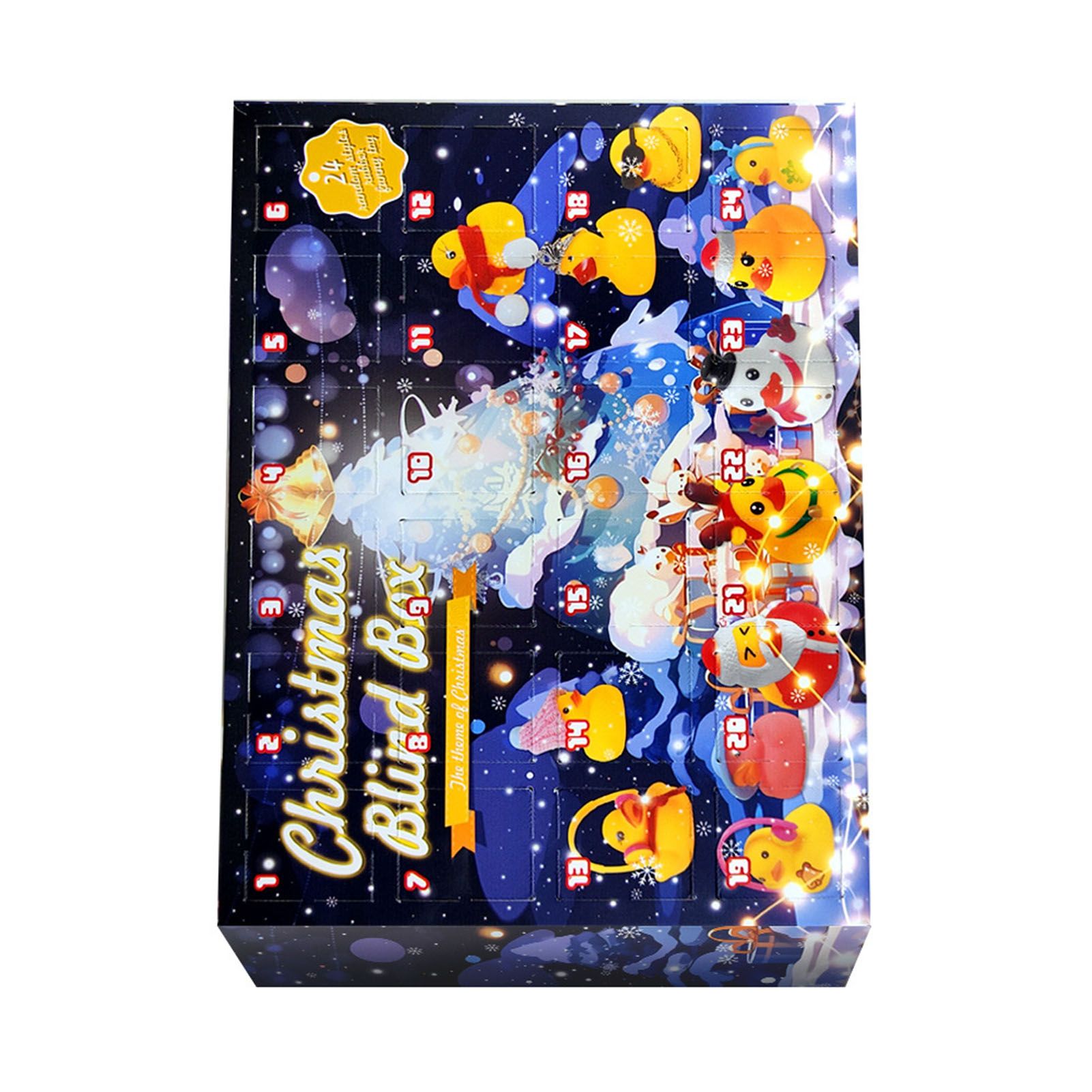 Xmas Advent Calendar Blind Box Yellow Cute Duck Xmas Countdown Calendar for view 7