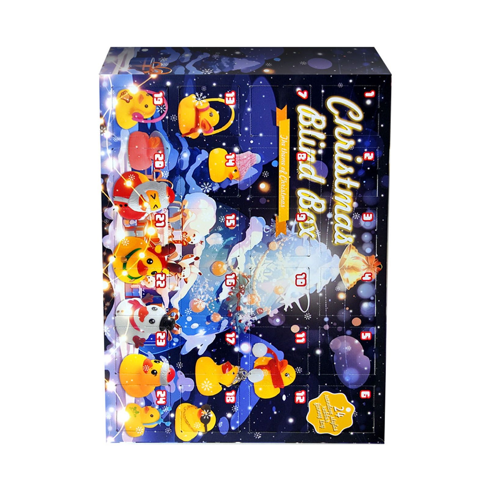 Xmas Advent Calendar Blind Box Yellow Cute Duck Xmas Countdown Calendar for view 9