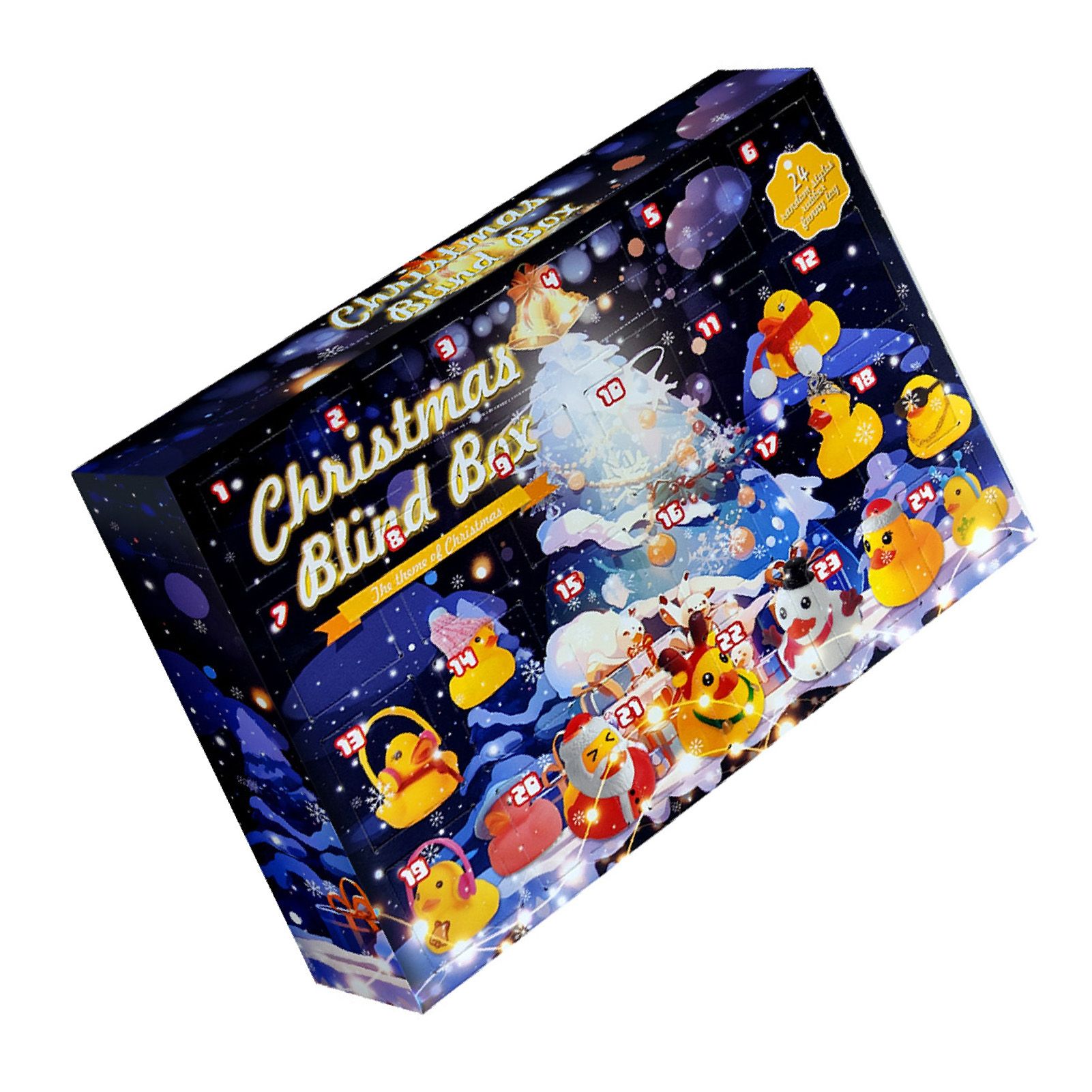 Xmas Advent Calendar Blind Box Yellow Cute Duck Xmas Countdown Calendar for view 10