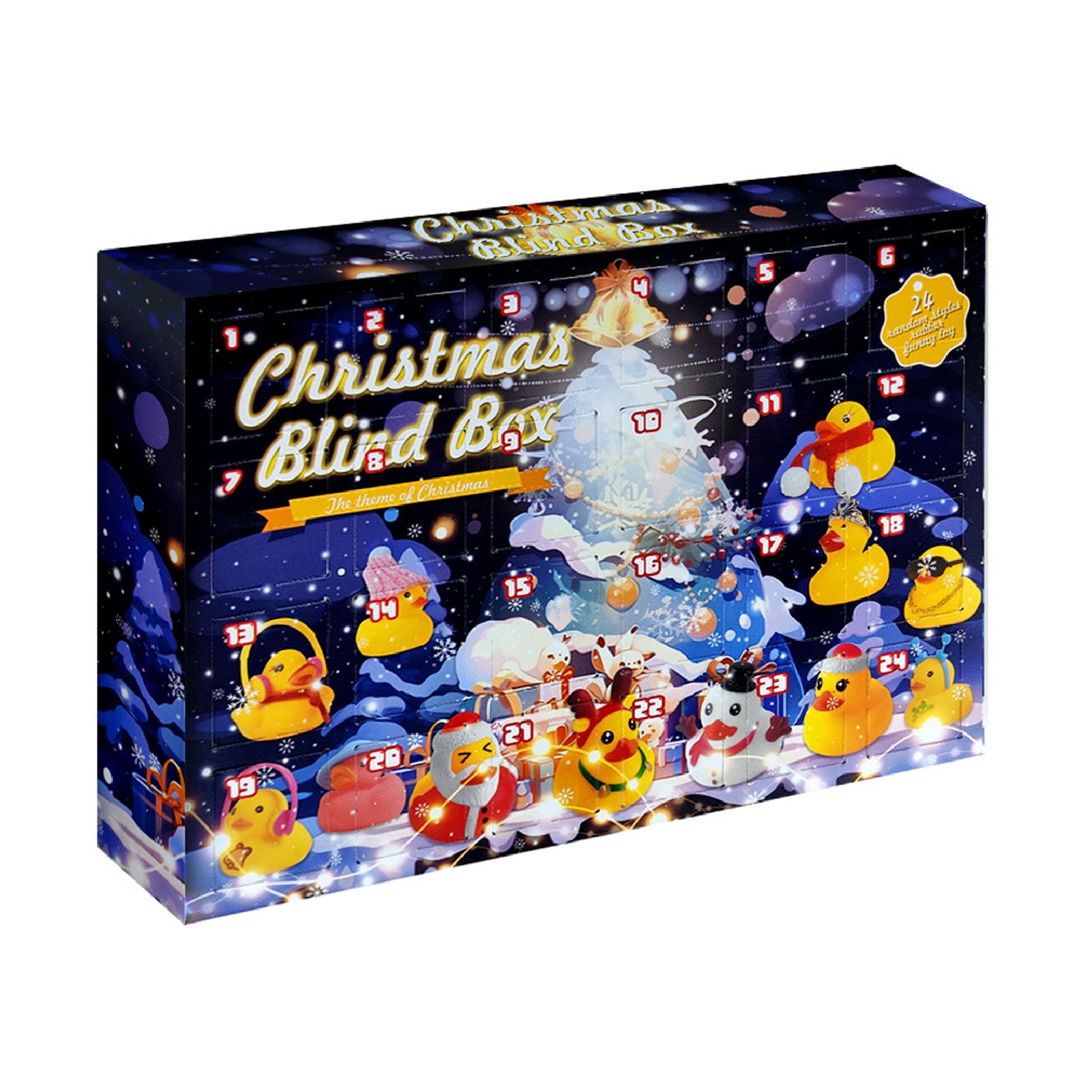 Xmas Advent Calendar Blind Box Yellow Cute Duck Xmas Countdown Calendar for view 11