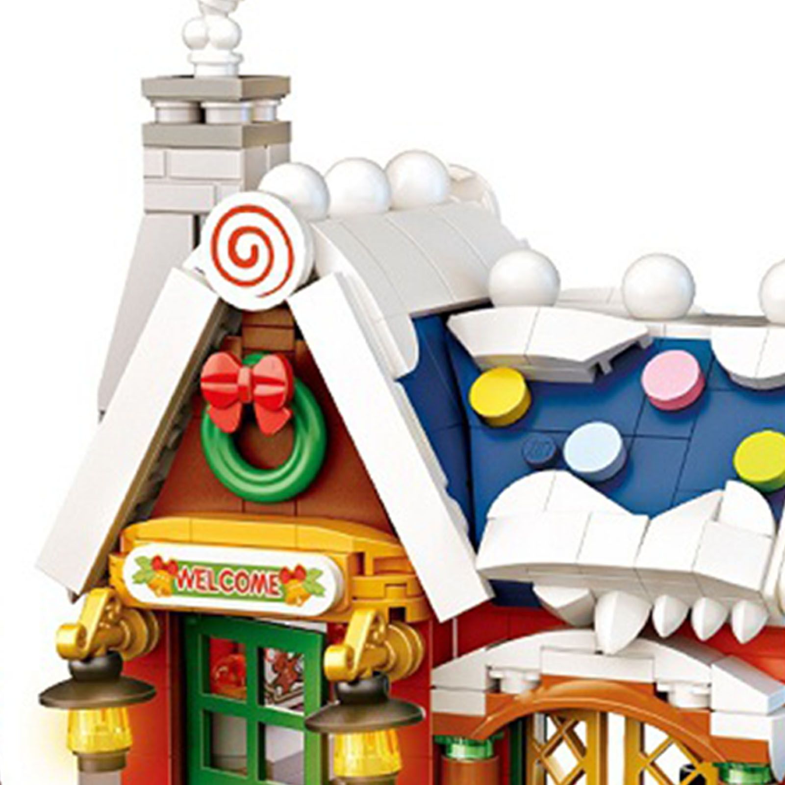Building Blocks House Toy Festive Style House Decoration Building Blocks Model view 2
