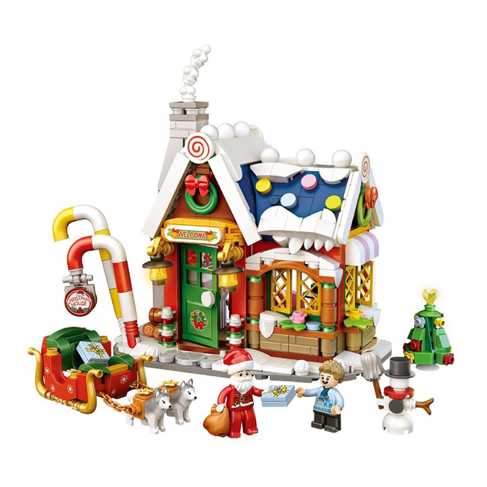 Building Blocks House Toy Festive Style House Decoration Building Blocks Model view 3