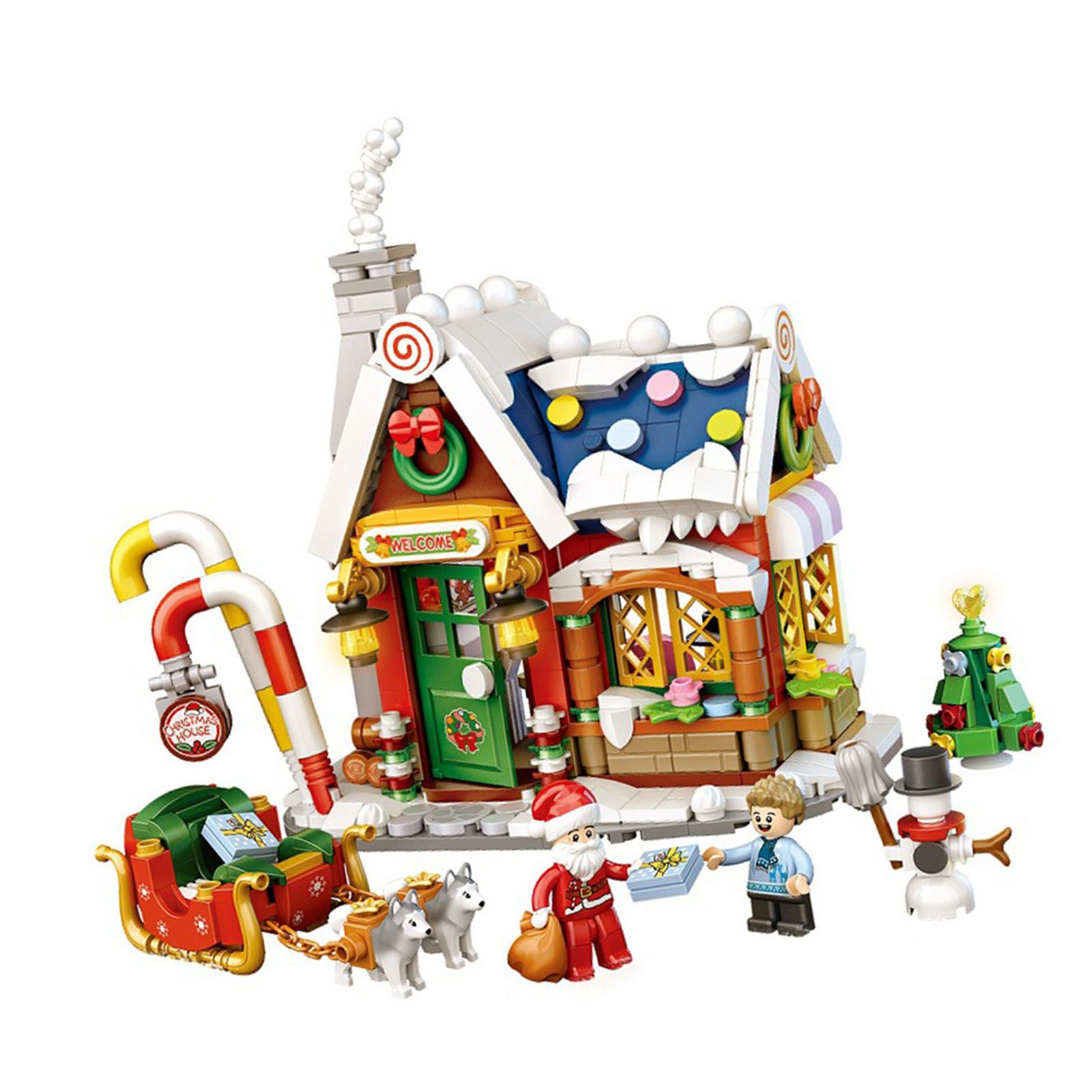 Building Blocks House Toy Festive Style House Decoration Building Blocks Model view 4