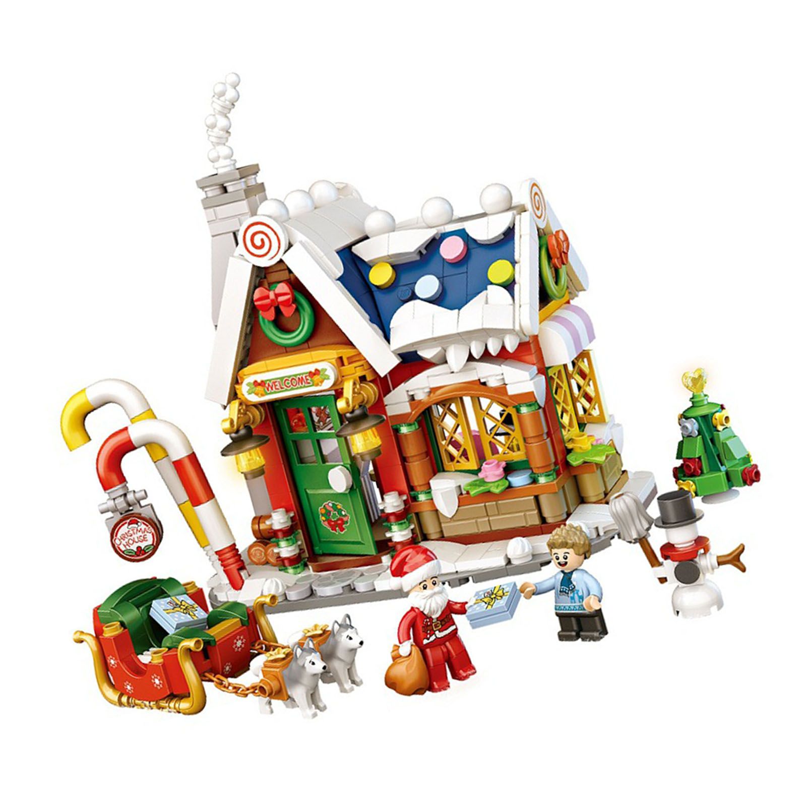 Building Blocks House Toy Festive Style House Decoration Building Blocks Model view 6