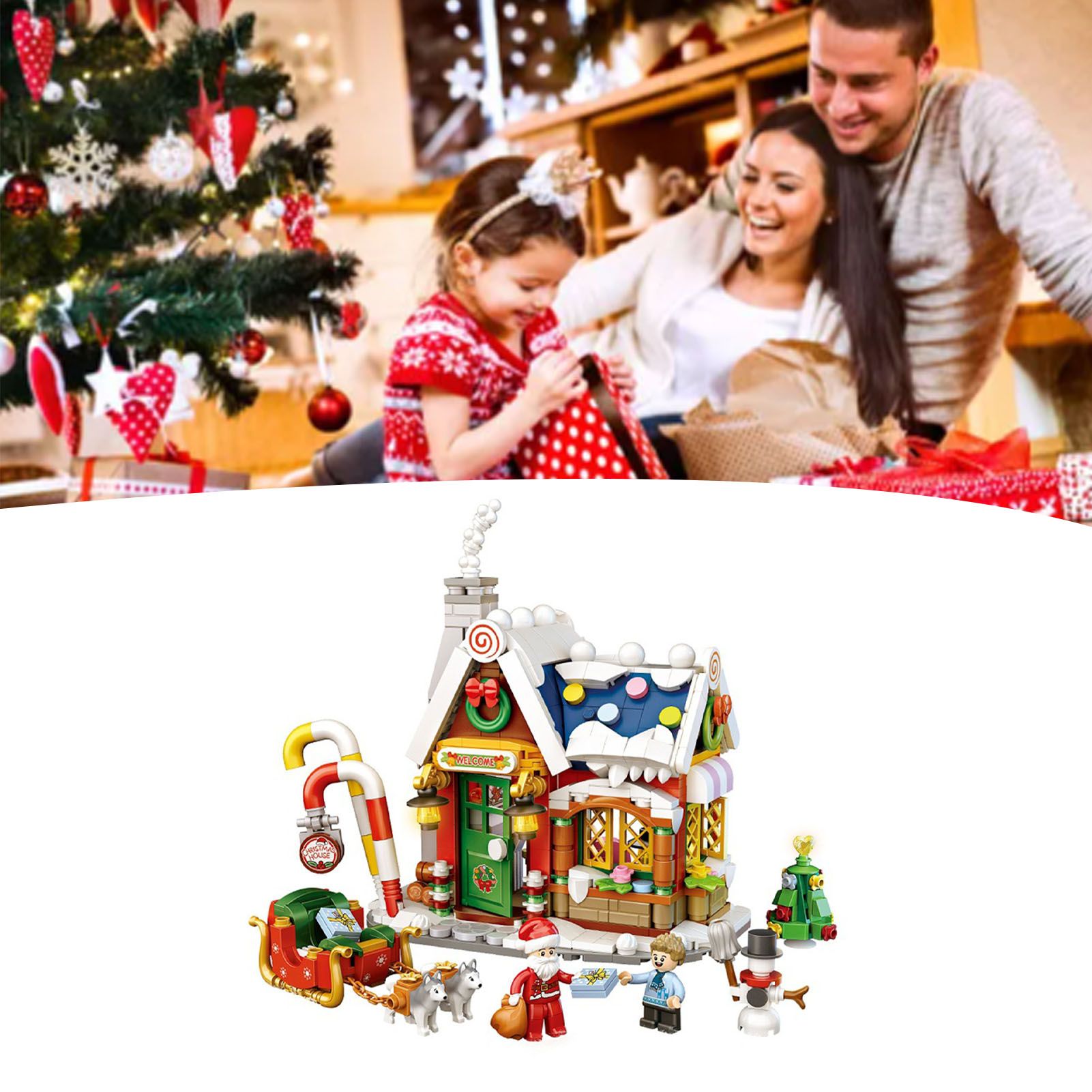 Building Blocks House Toy Festive Style House Decoration Building Blocks Model view 8