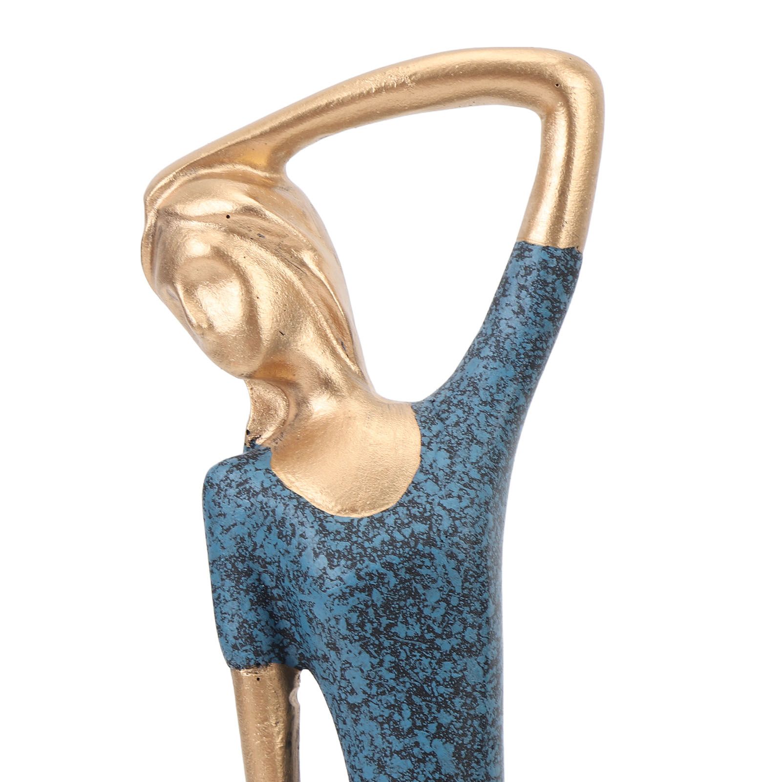 2PCS Resin Figurines Reading A Book Yoga Girl Modern Aesthetic Art Sculptures view 2