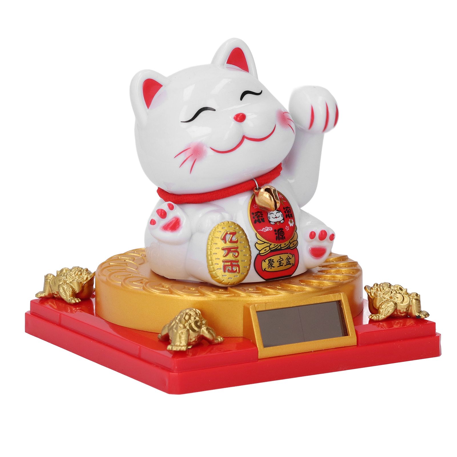 Solar Energy Powered Beckoning Lucky Money Cat Good Luck Feng Shui Lucky Cat view 6
