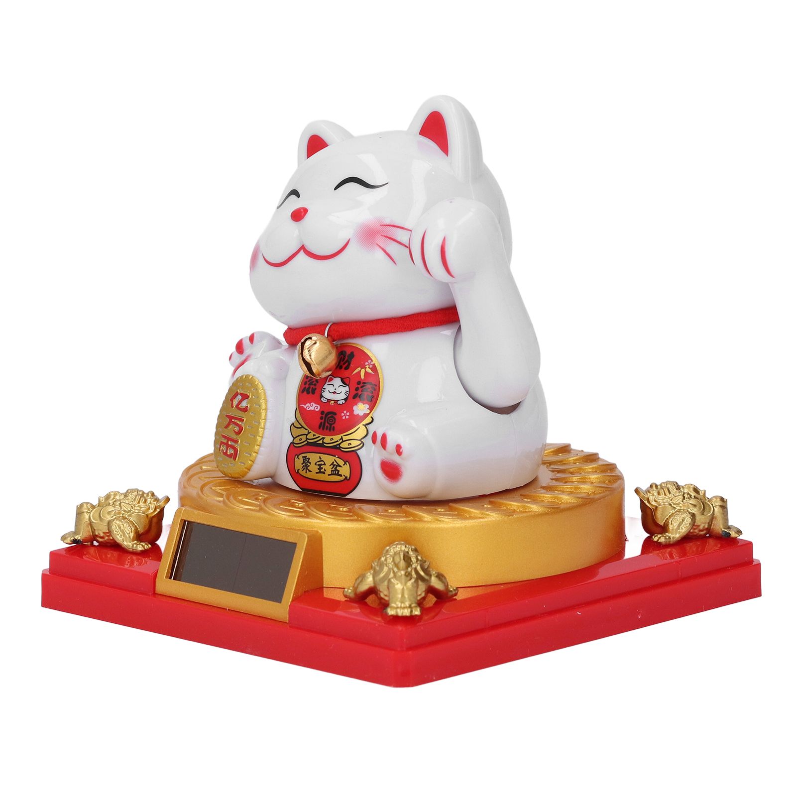 Solar Energy Powered Beckoning Lucky Money Cat Good Luck Feng Shui Lucky Cat view 9