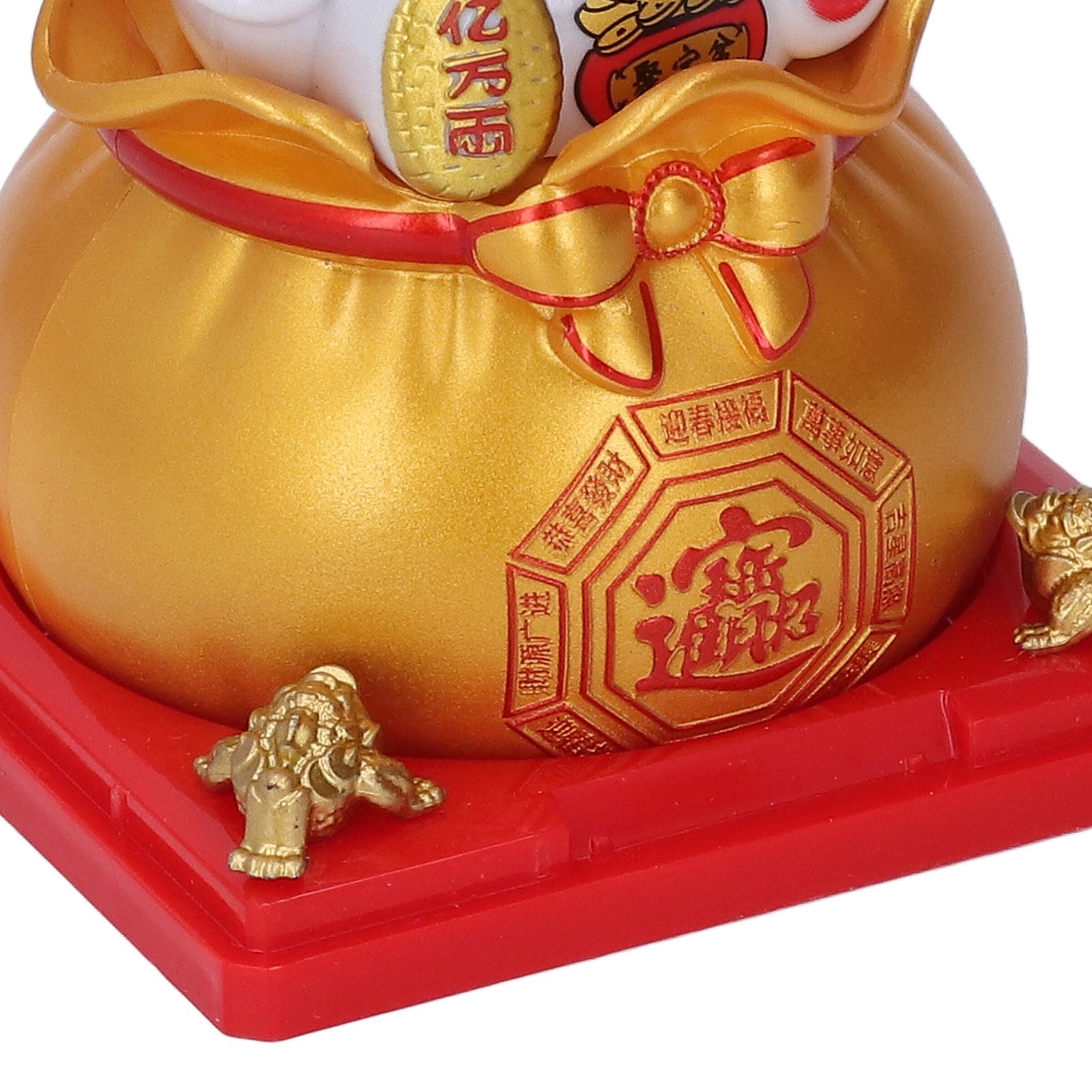 Lucky Cat Statue Automatic Waving Arm Solar Powered Wealth Welcoming Lucky Cat view 7