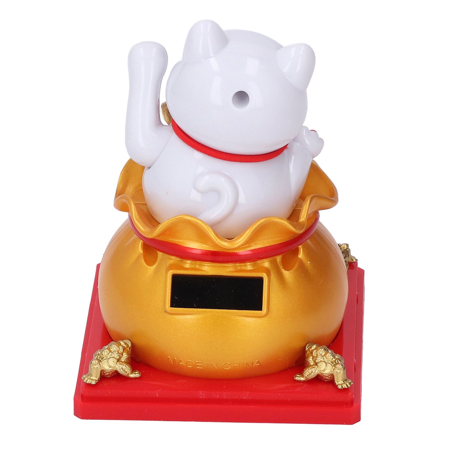 Lucky Cat Statue Automatic Waving Arm Solar Powered Wealth Welcoming Lucky Cat view 11