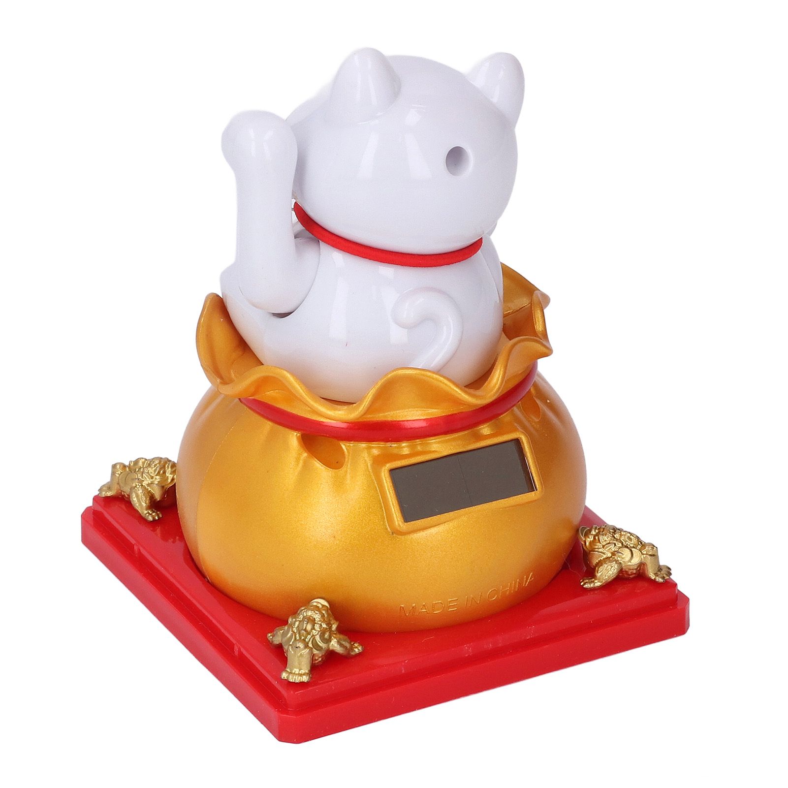 Lucky Cat Statue Automatic Waving Arm Solar Powered Wealth Welcoming Lucky Cat view 12