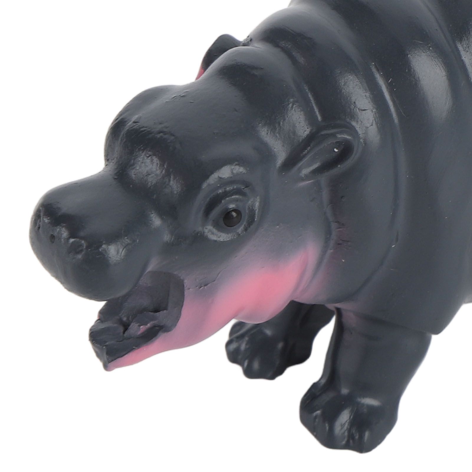 Pygmy Hippo Statue Cute Playful Resin Hippopotamus Figurine Home Desktop view 5