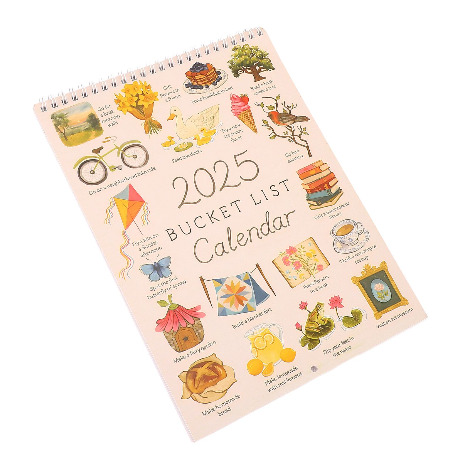 2025 Bucket List Calendar Paper Wall Hanging 2025 12 Monthly Art Calendar for view 6