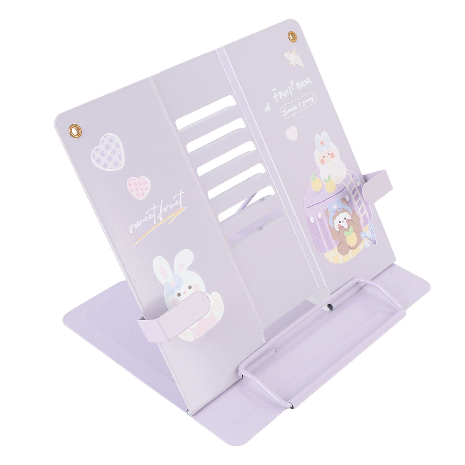 Book Holder Desk Reading Display Stand Stable Metal Steel Plate Adjustable for view 4