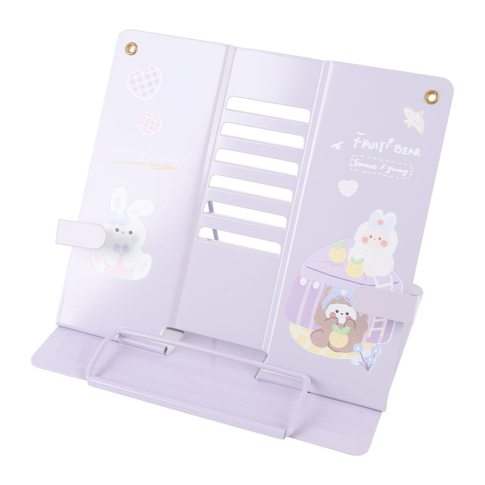 Book Holder Desk Reading Display Stand Stable Metal Steel Plate Adjustable for view 9