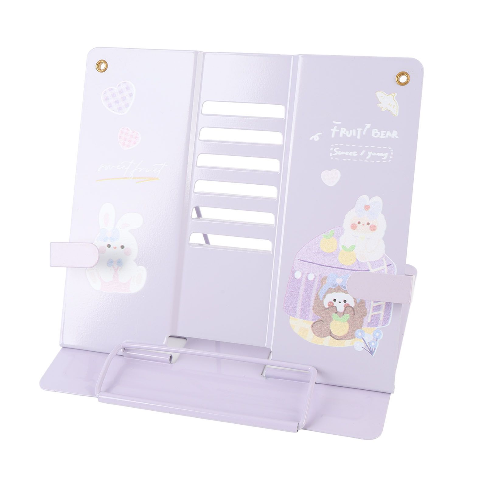 Book Holder Desk Reading Display Stand Stable Metal Steel Plate Adjustable for view 12