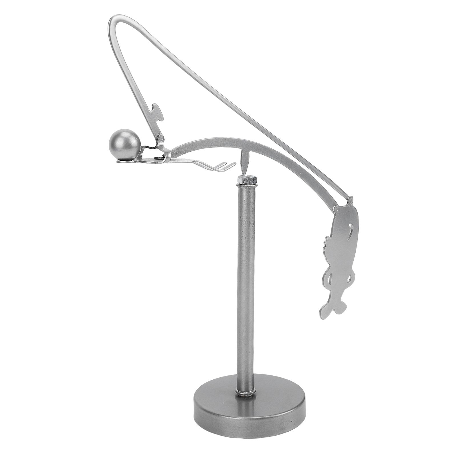 Fisherman Balancing Sculpture Metal Fisherman Kinetic Balancing Desk Toy for view 10