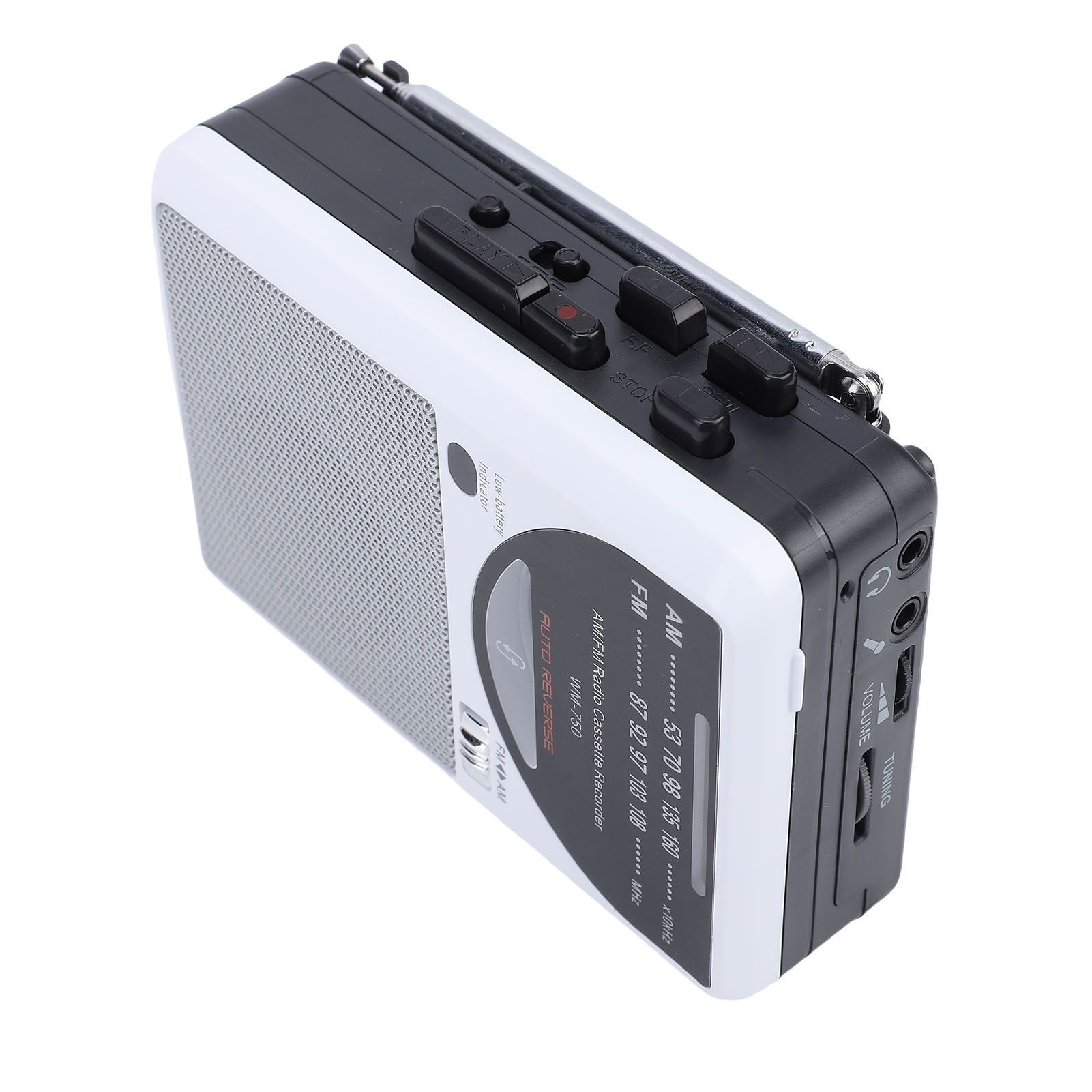 Retro Cassette Recorder AM FM Radio Portable Tape Player Built in Large view 4