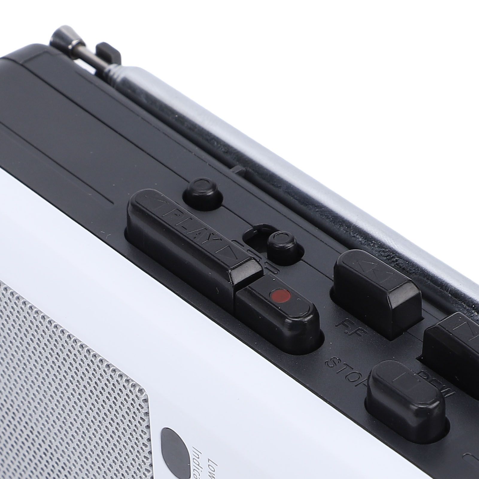 Retro Cassette Recorder AM FM Radio Portable Tape Player Built in Large view 5