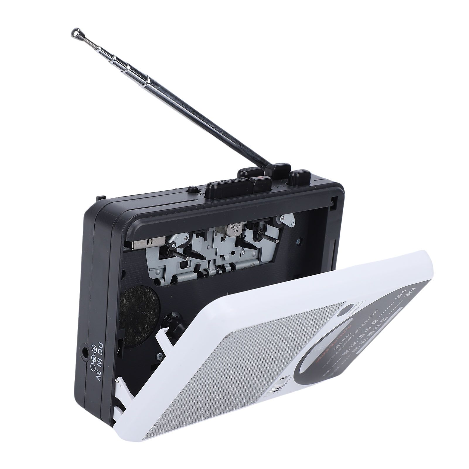 Retro Cassette Recorder AM FM Radio Portable Tape Player Built in Large view 9