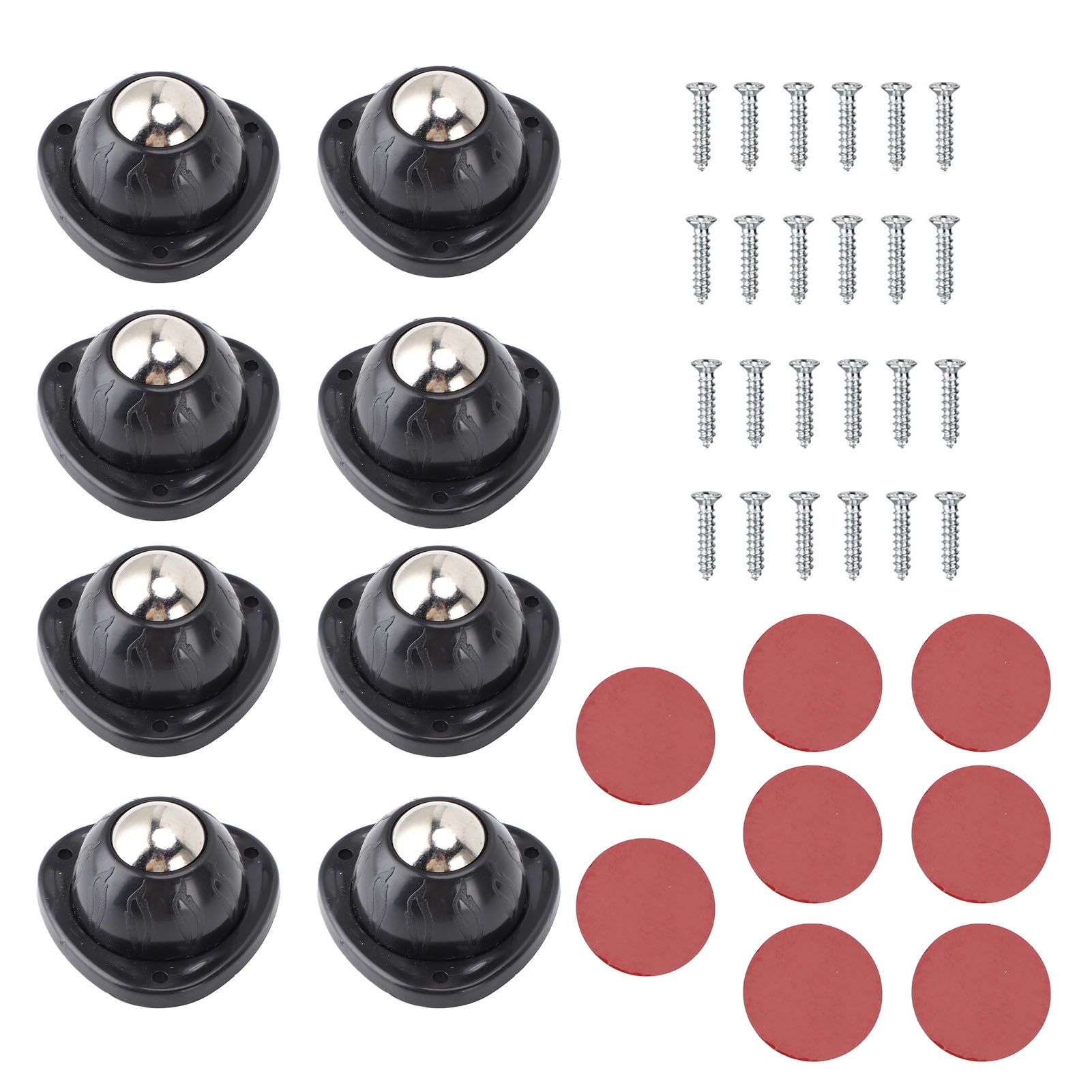 8pcs Self Adhesive Caster Wheels For Furniture Bucket Load Capacity 28LBS Per view 3