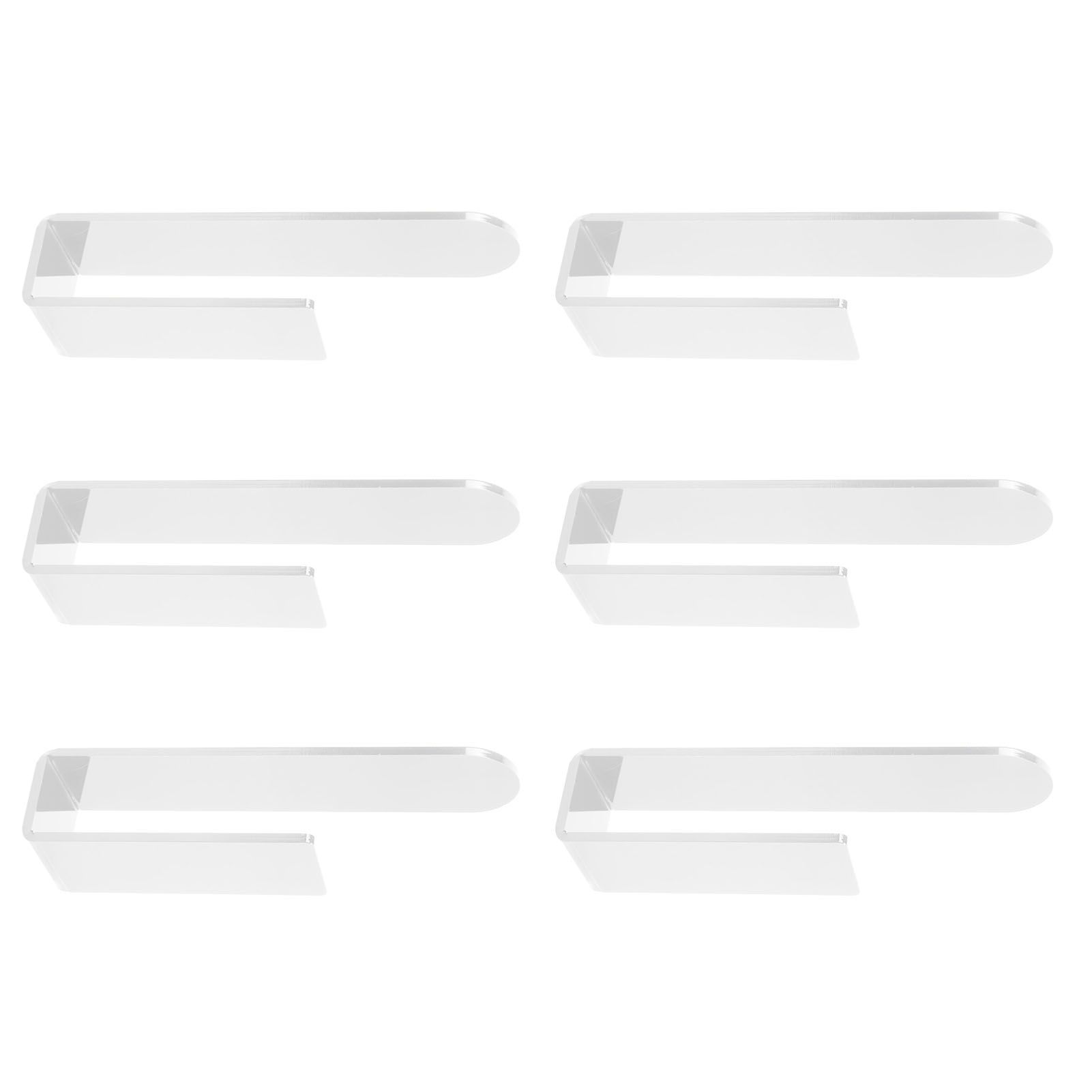 6PCS Hat Racks for Baseball Caps Acrylic Wall Mounted Self Adhesive Hat