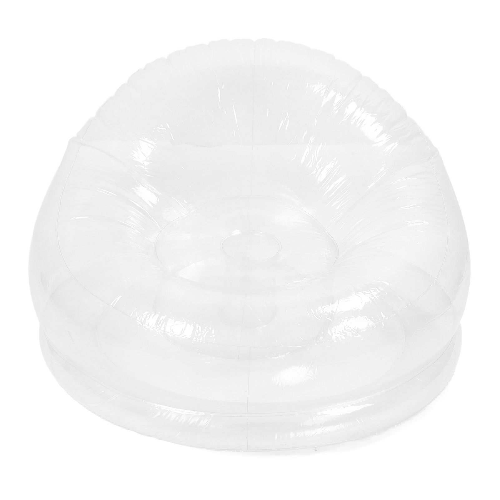 Inflatable Chair Transparent Clear Blow Sofa Seat Funny Indoor Outdoor Blow Up view 3