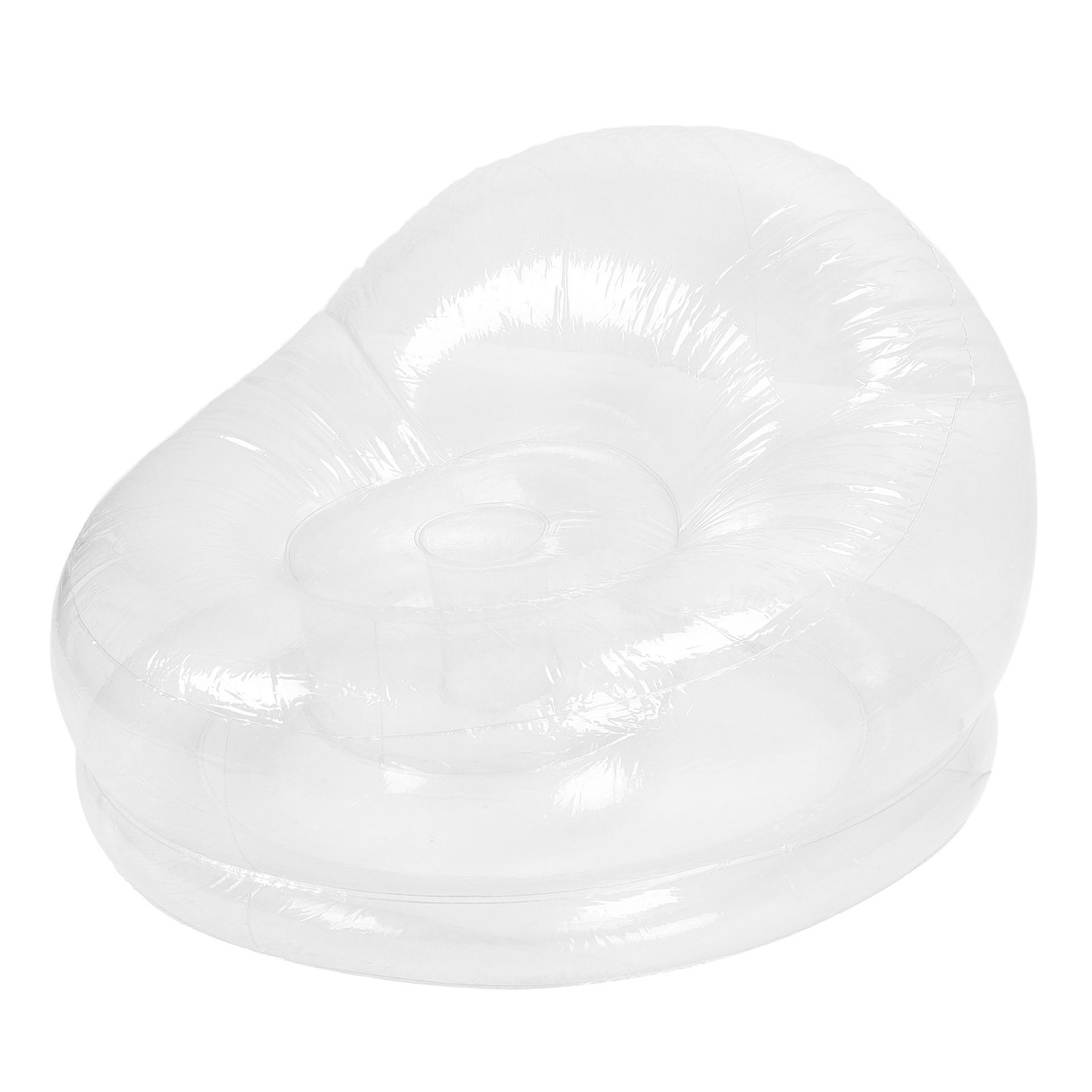 Inflatable Chair Transparent Clear Blow Sofa Seat Funny Indoor Outdoor Blow Up view 12