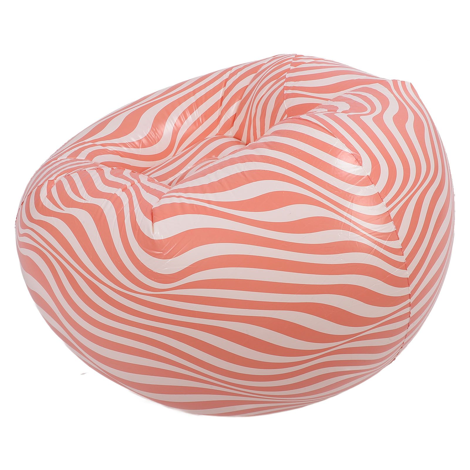 Inflatable Chair PVC Wave Strip Pattern Ergonomic Desig Minimalism Inflatable view 12