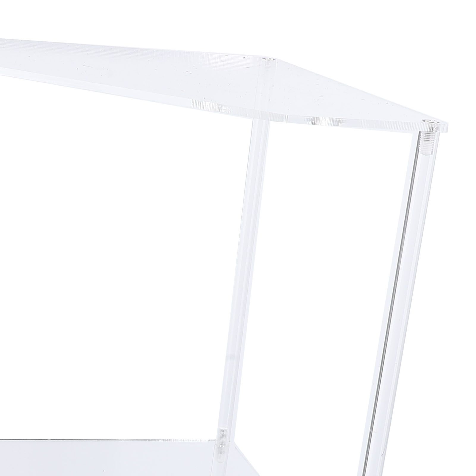3 Tier Triangular Acrylic Corner Side Table Small Corner Side Table Bathroom view 2