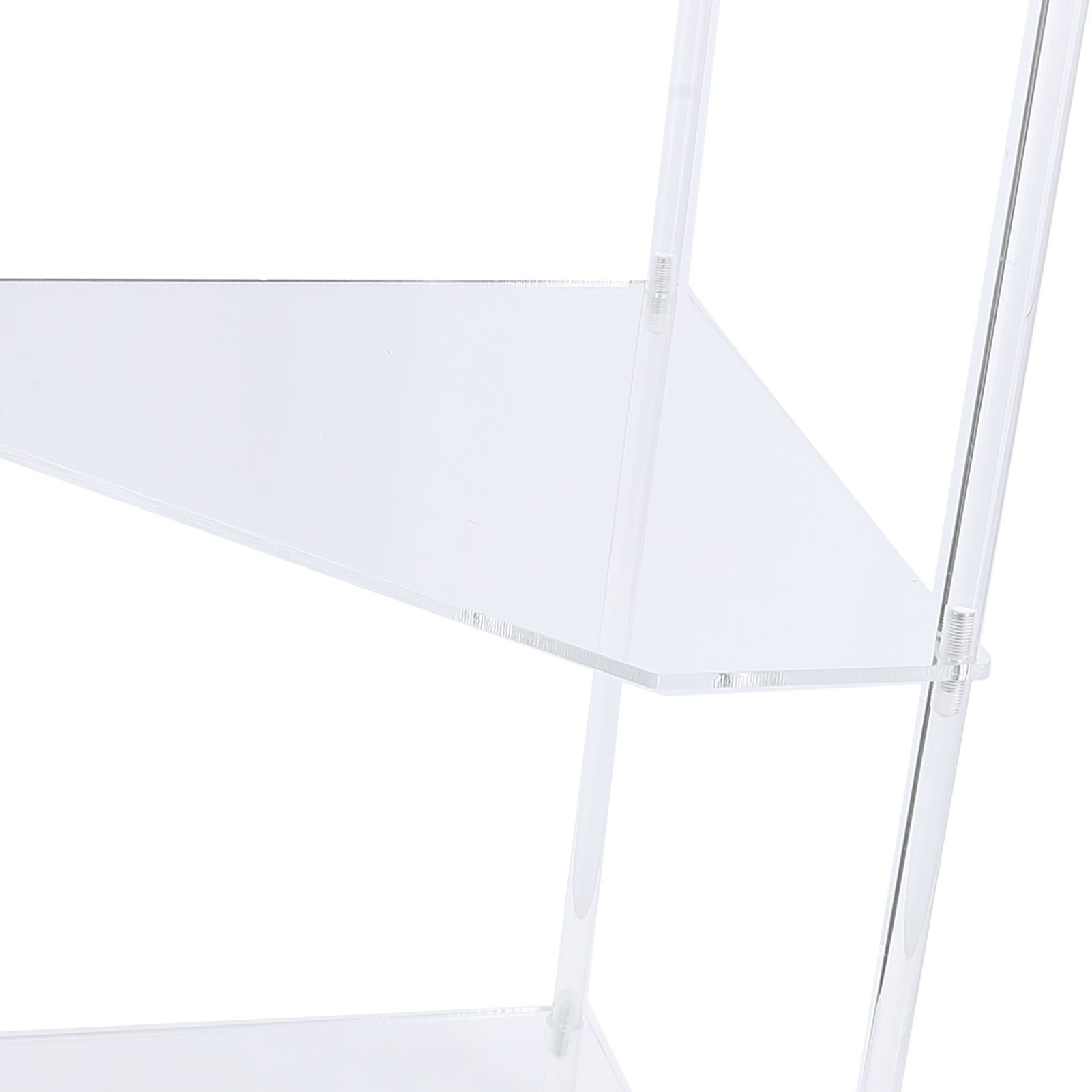 3 Tier Triangular Acrylic Corner Side Table Small Corner Side Table Bathroom view 5