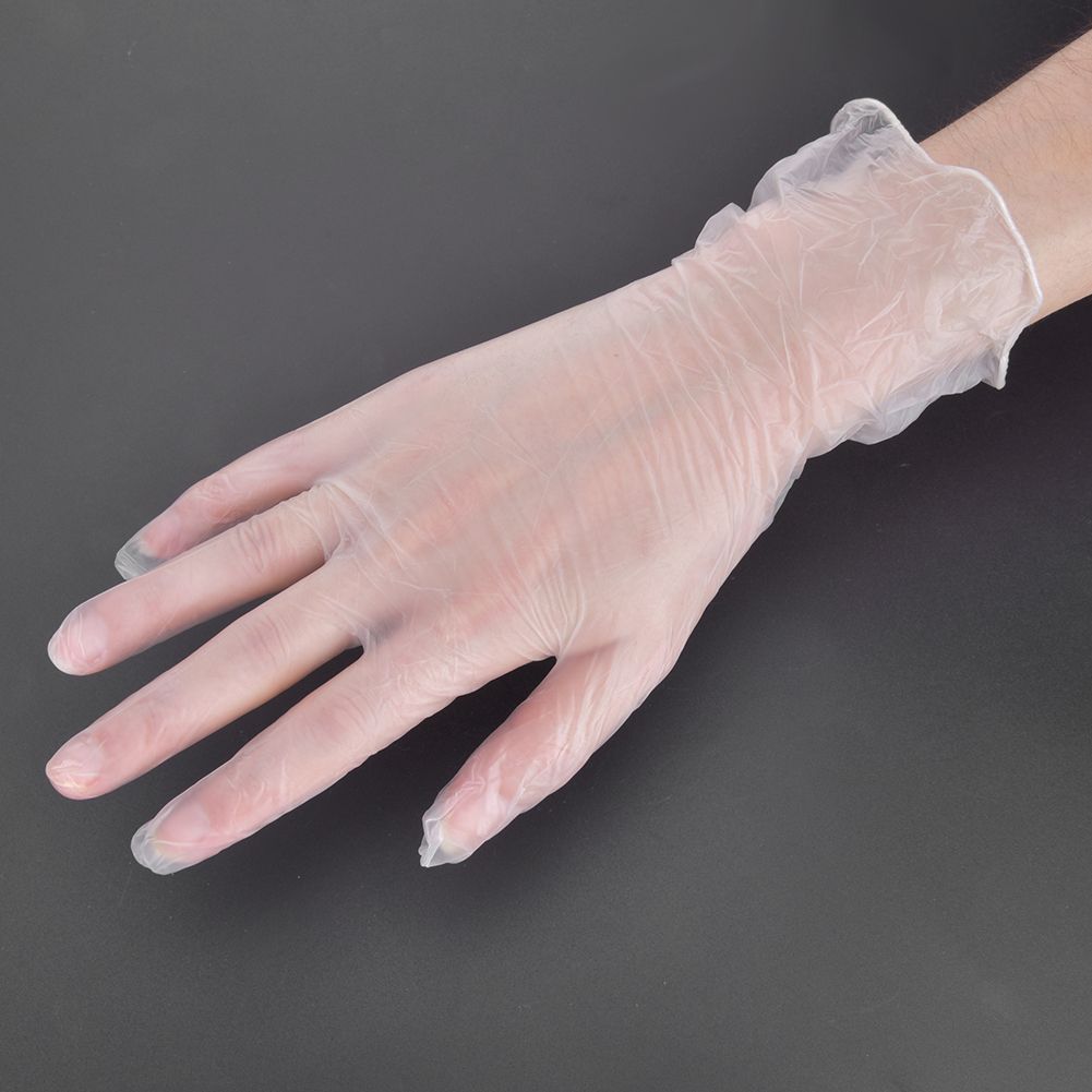 50Pairs/Box Disposable PVC Gloves Transparent Safe Single Use Gloves for Daily view 11