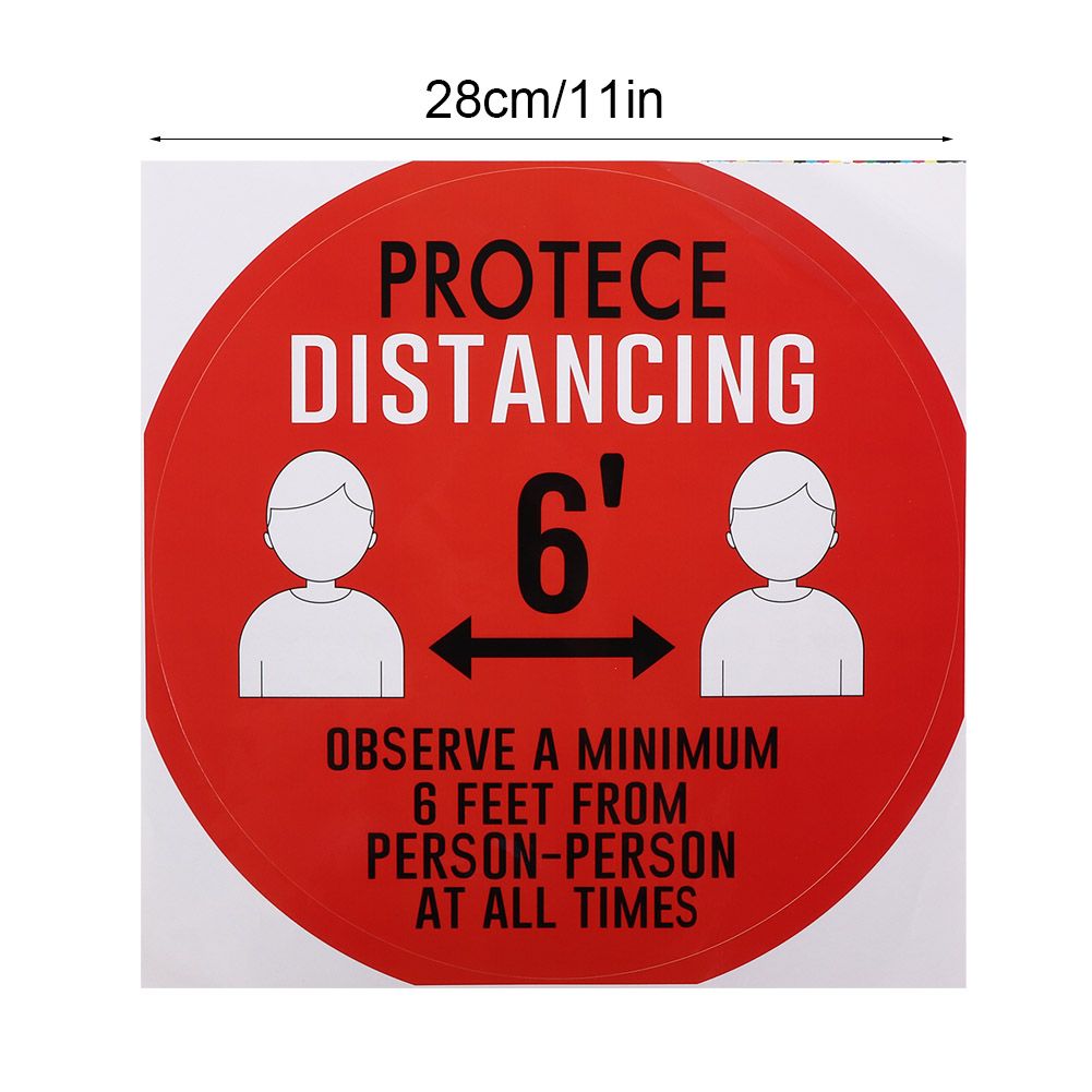 5PCS Social Distancing Ground Sticker Distance Marker Floor Signs Decal for view 9