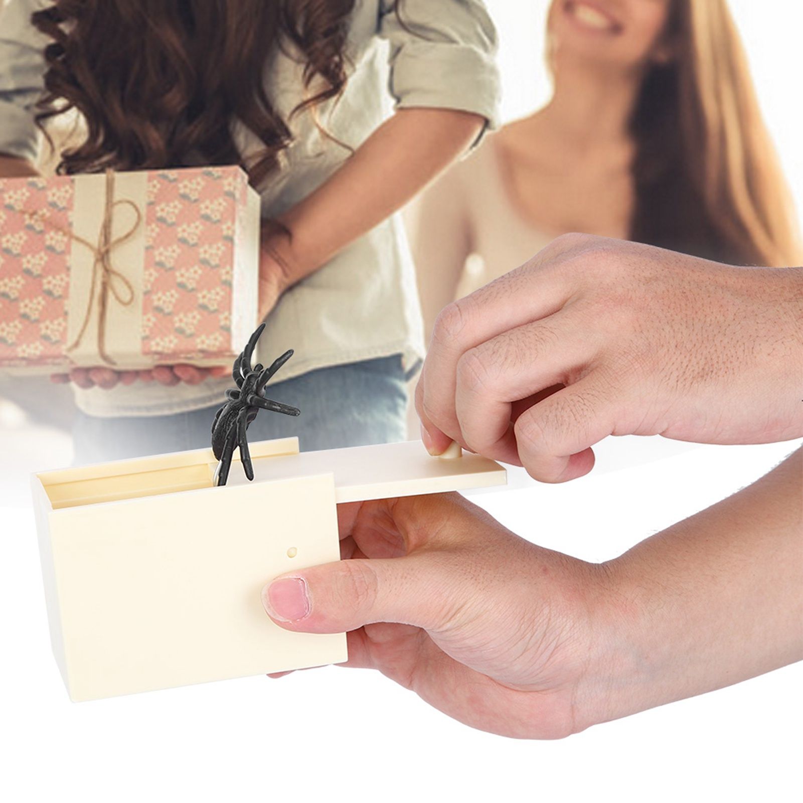 Simulation Fake Spider Box Funny Trick Prank Toy Gift for Halloween April view 7