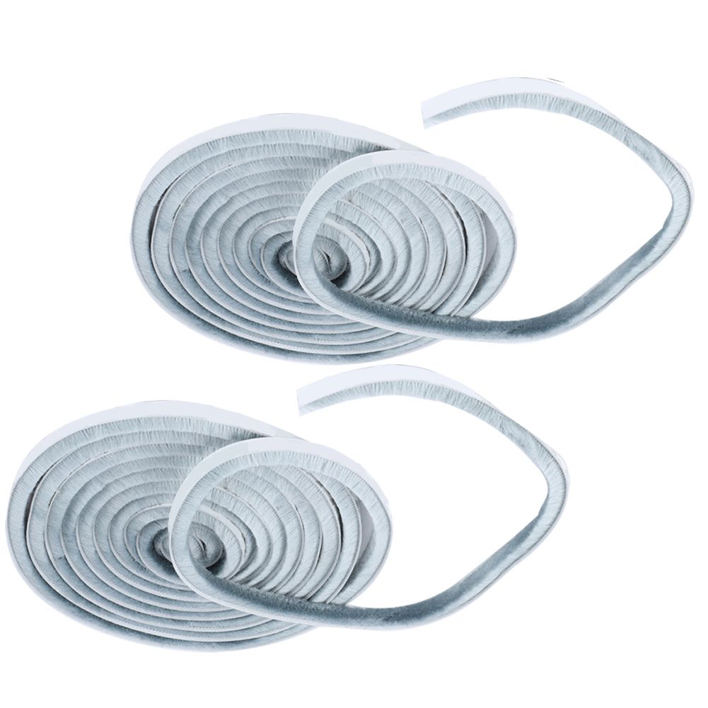 2Pcs 9x9mm Dustproof Windproof SelfAdhesive Brush Sealing Strip for Door view 6