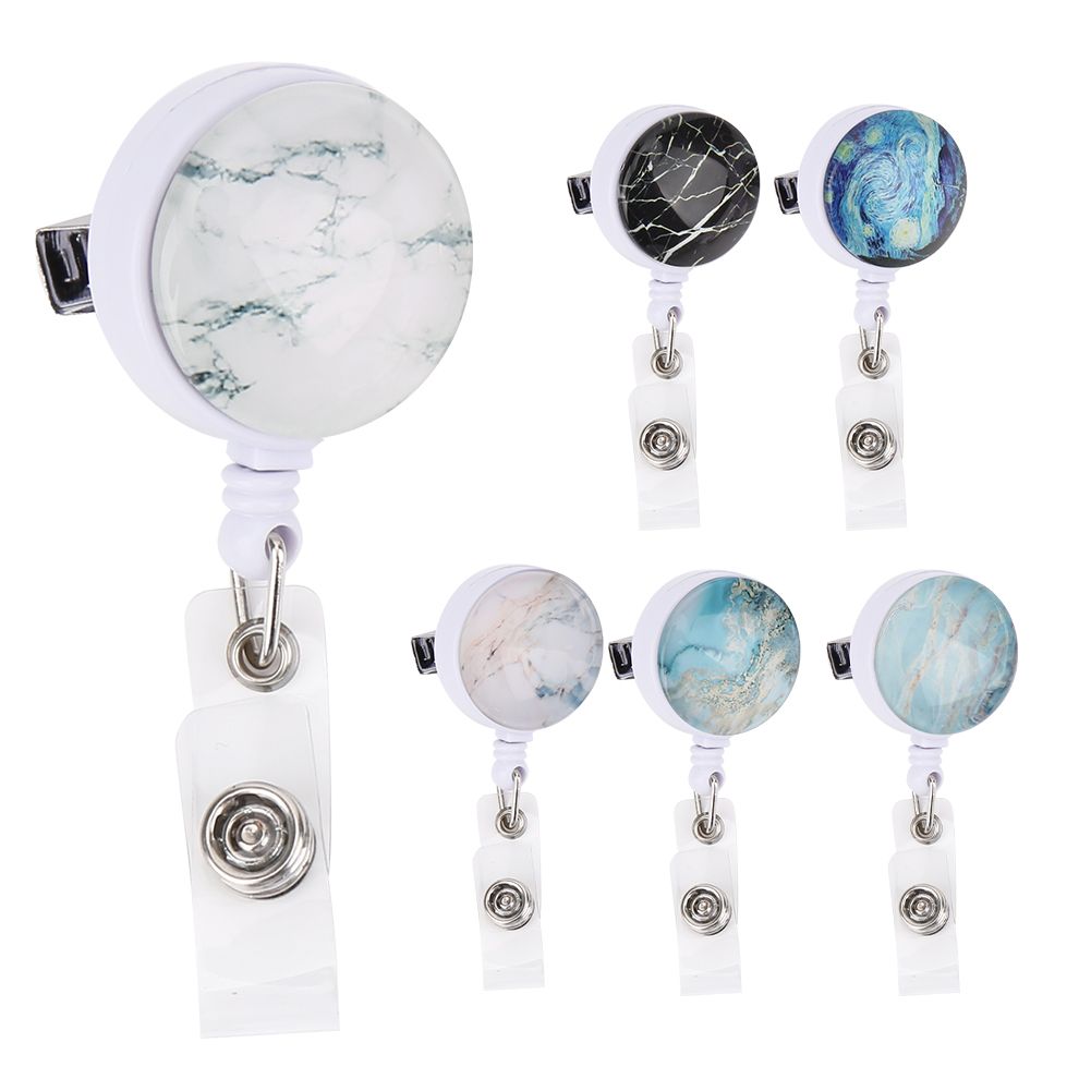 6Pcs Retractable Badge Holder Name Card Badge Reel Clip for Office Worker view 8