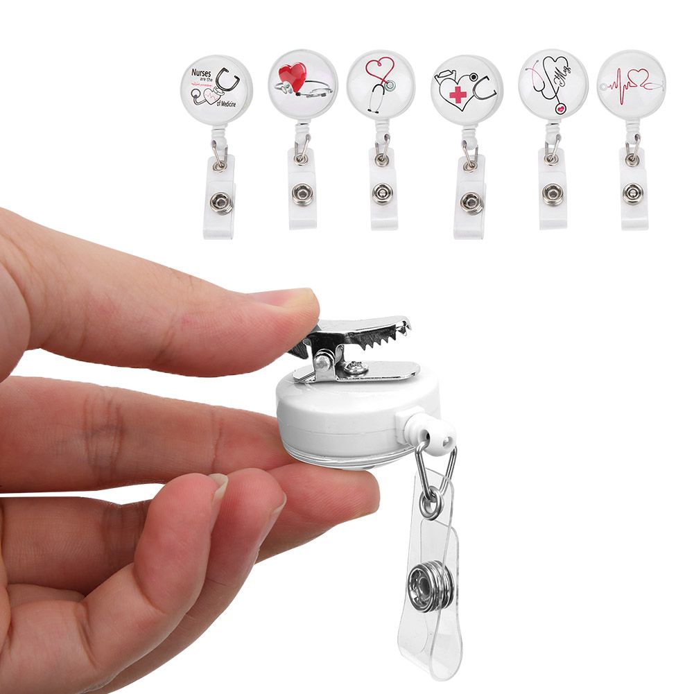 Retractable Badge Reel Clip Portable Nurse ID Name Card Badge Holders Accessory view 4