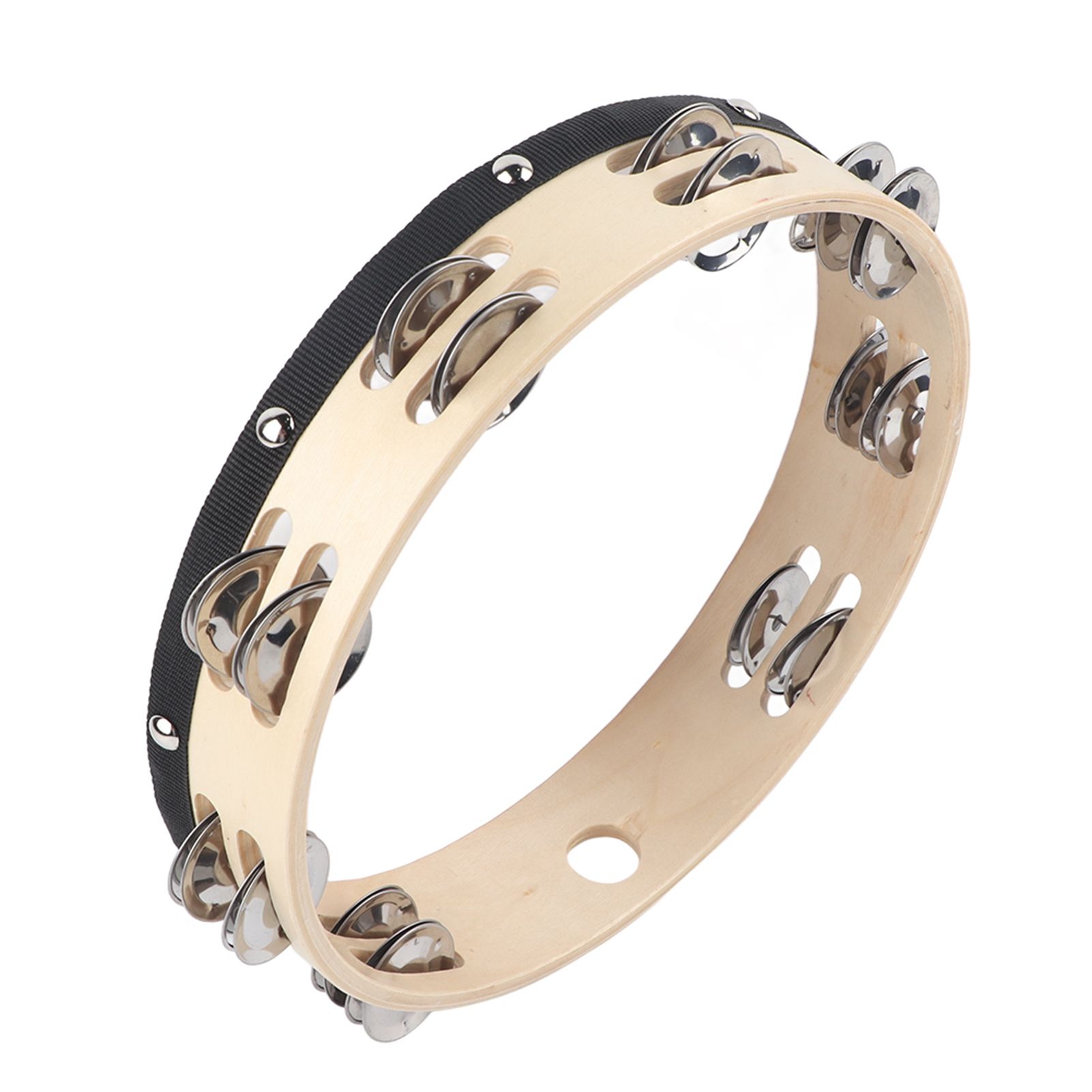 Tambourine Double Row Metal Jingle Handheld Percussion for Church Party25cm view 6
