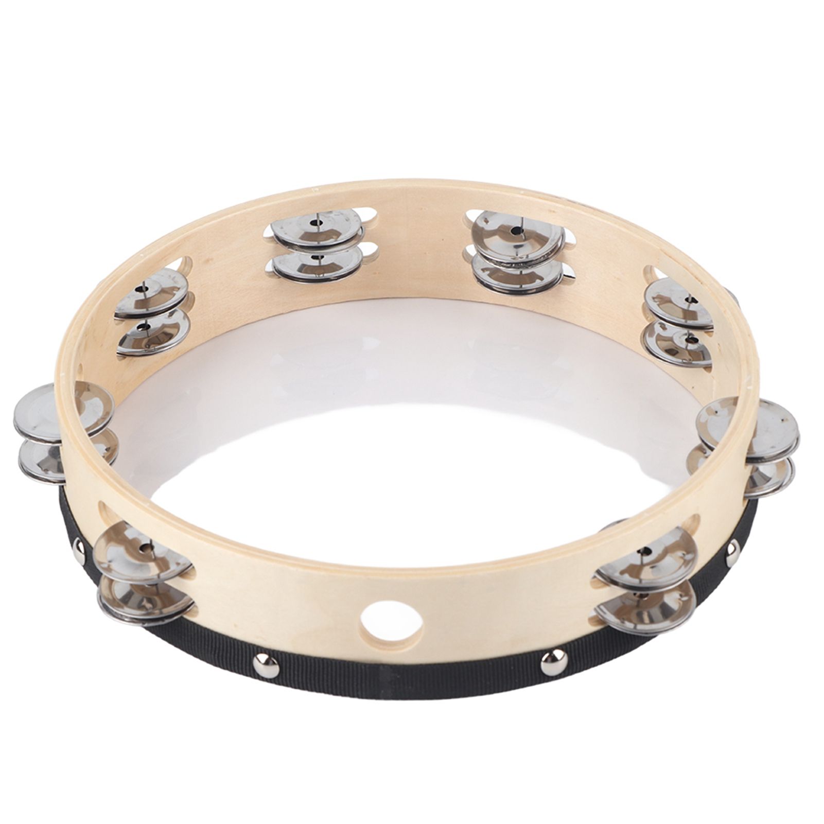 Tambourine Double Row Metal Jingle Handheld Percussion for Church Party25cm view 7