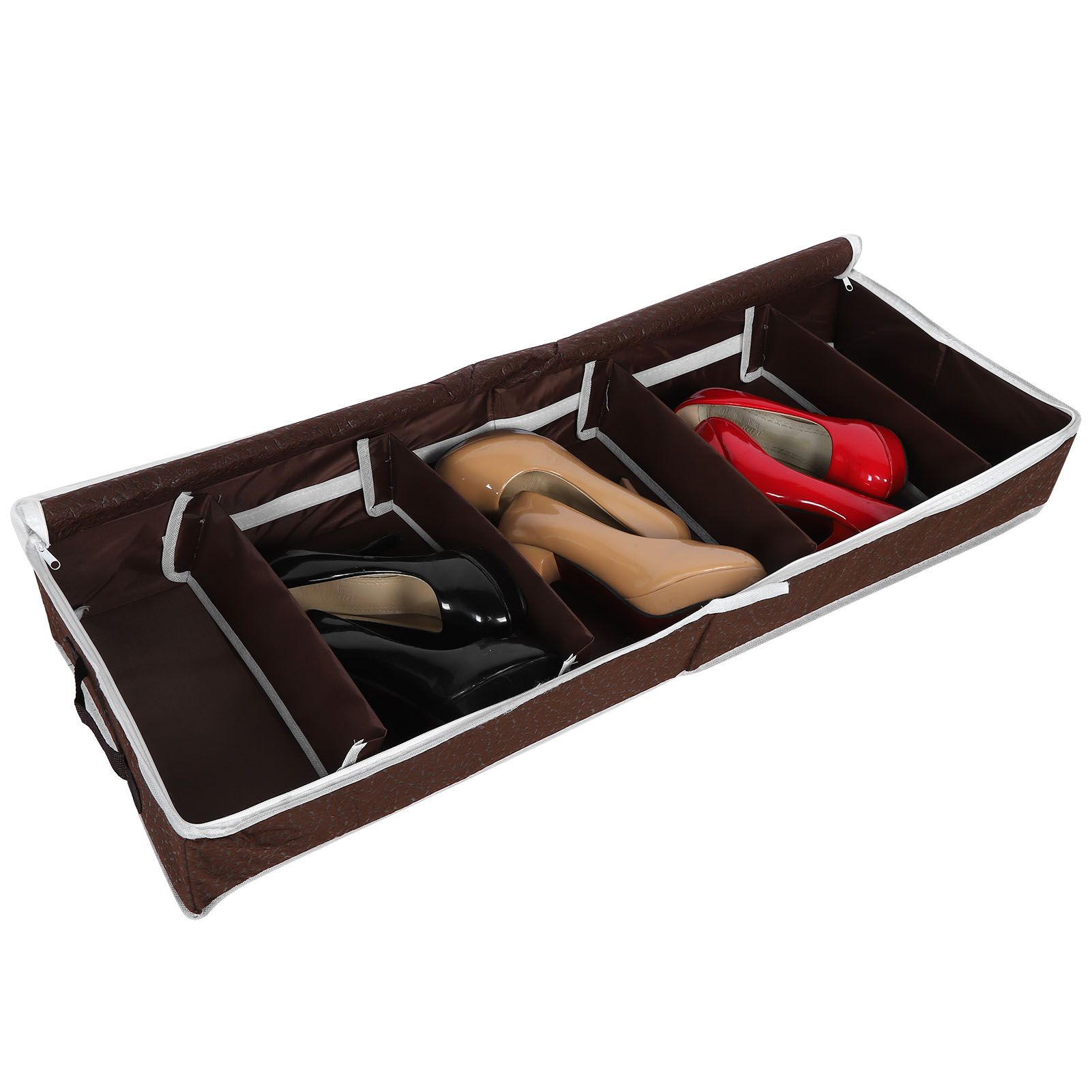 Waterproof Shoes Storage Box with Zipper PVC Cover Shoe Organizer Boxes view 7