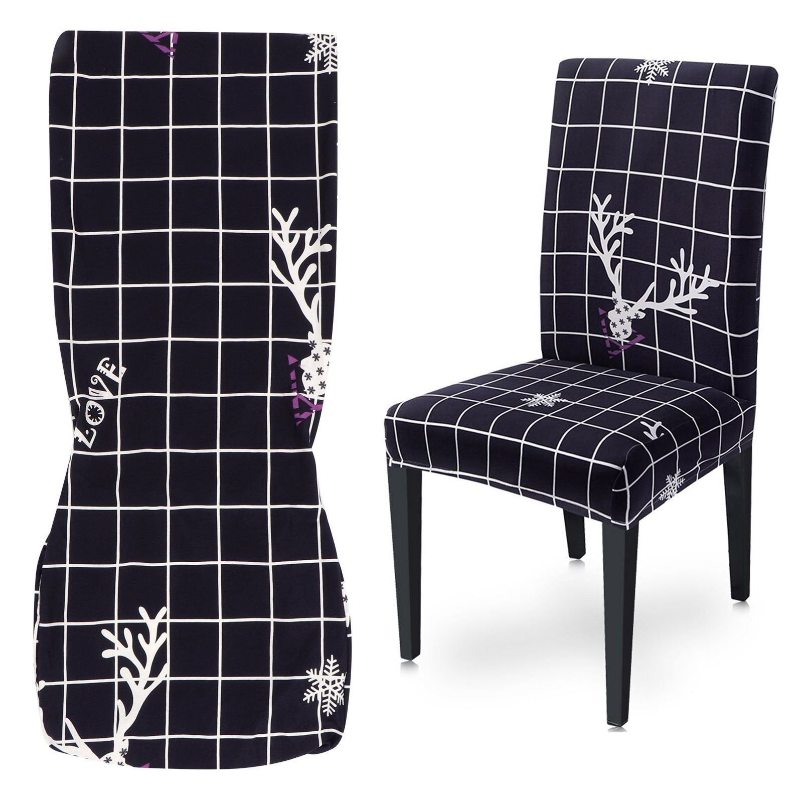 Christmas Chair Cover Dining Chair Protecting Slipcover Elastic Chair Cover view 10