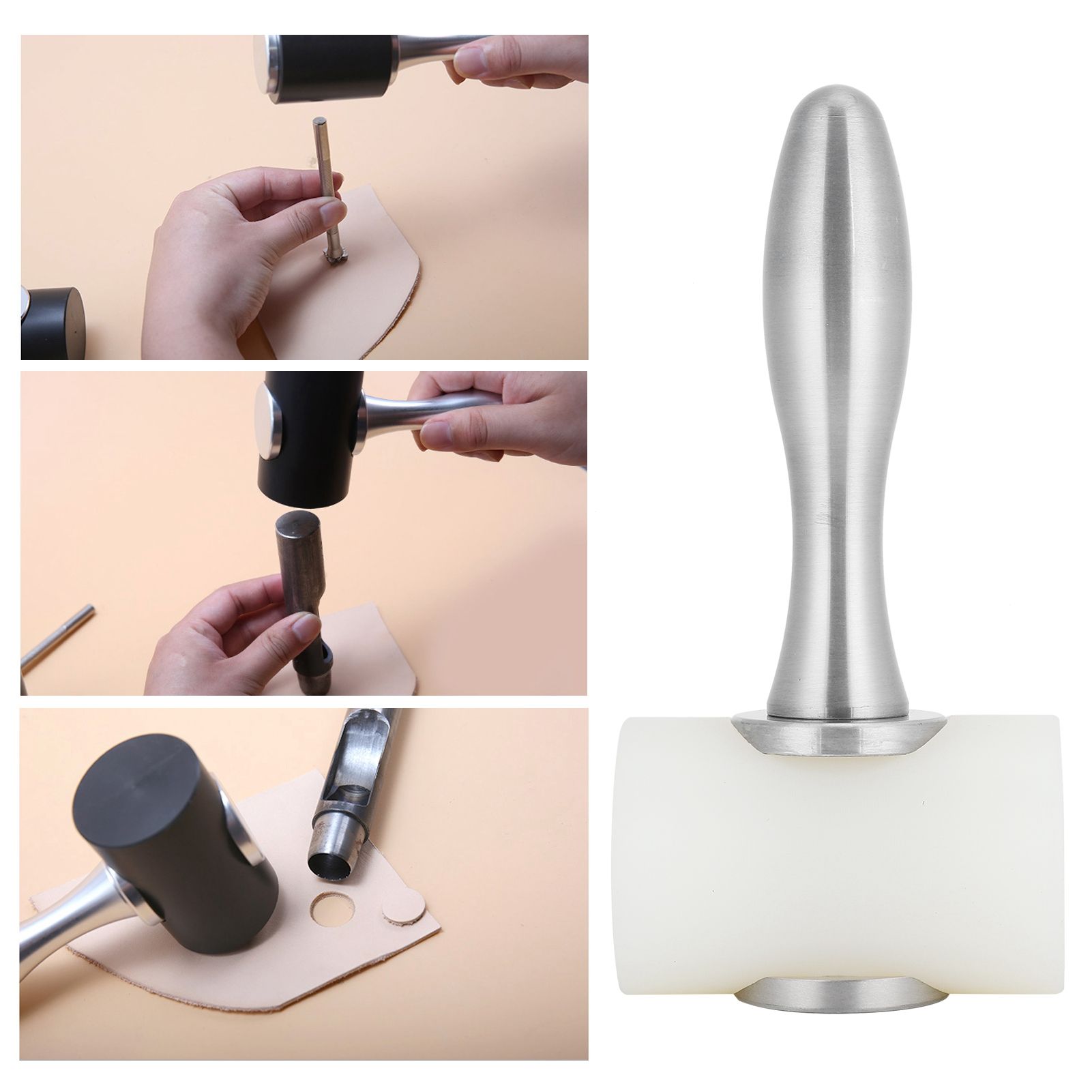 Leather Craft Hammer DIY Handcraft Hand Made Nylon Carving Engraving Punching view 9